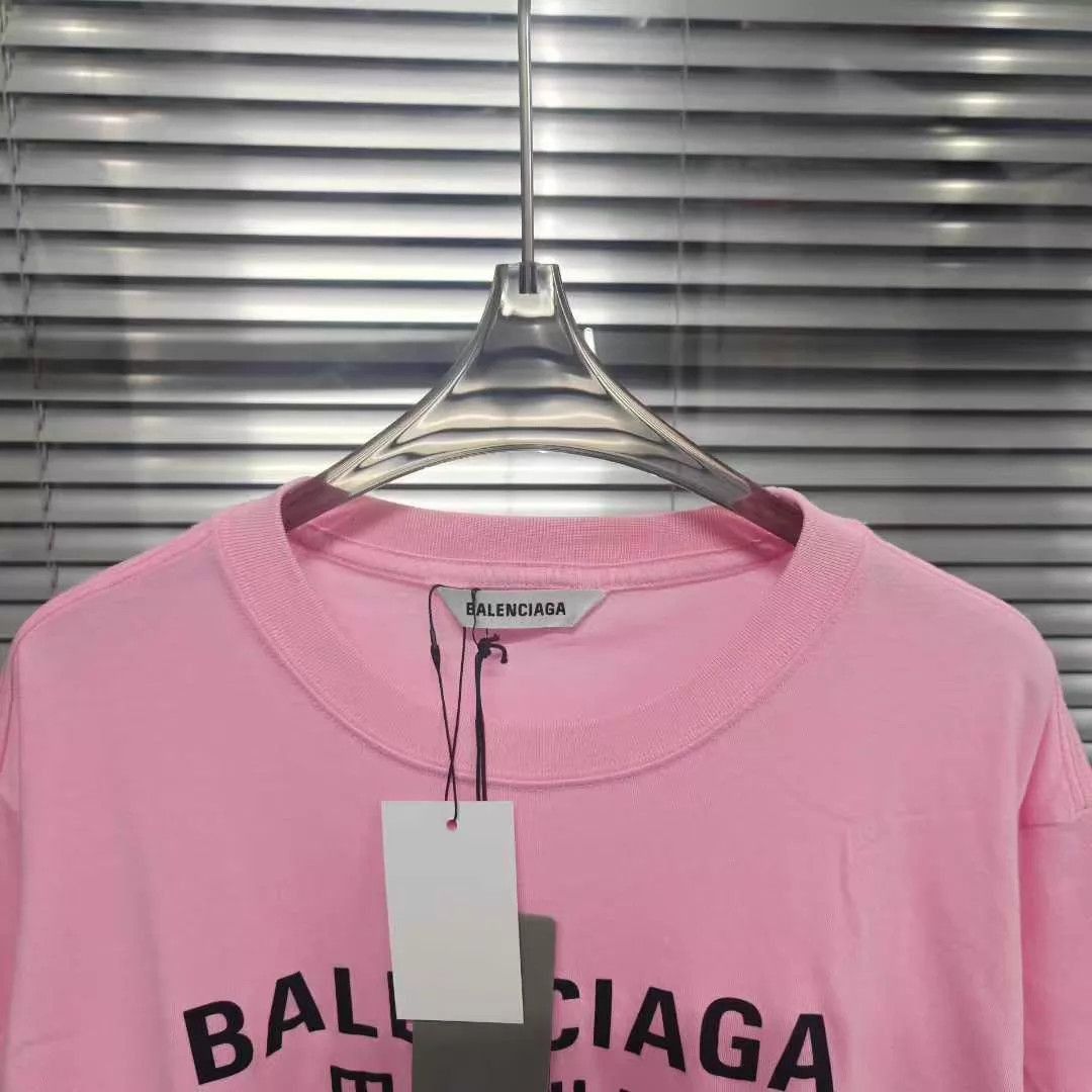 Balenciaga Pink Short Sleeve Graphic T-Shirt - Size M Size US M / EU 48-50 / 2 - 2 Thumbnail