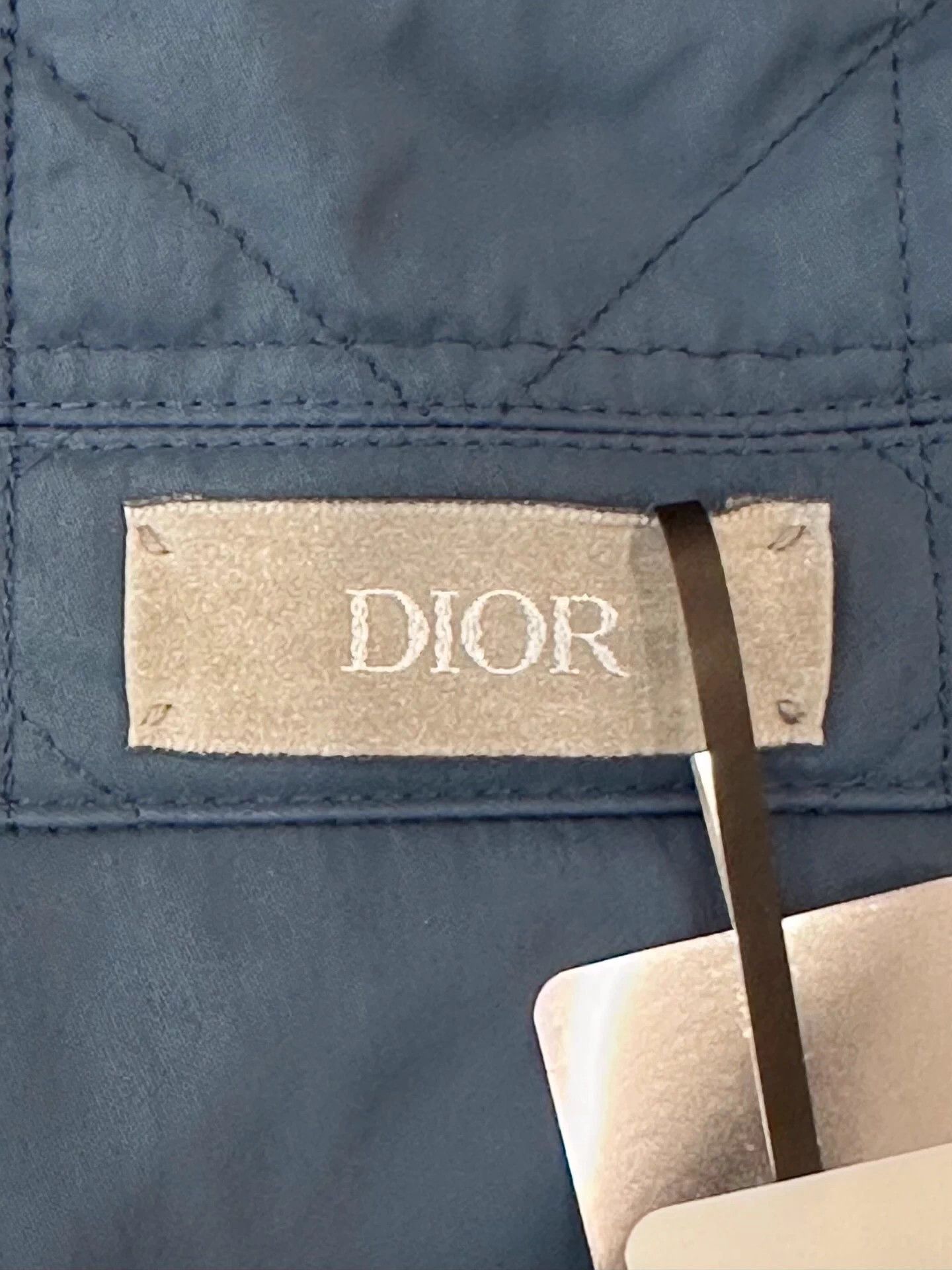 Dior Blue Quilted Button-Up Shirt Size US M / EU 48-50 / 2 - 5 Thumbnail