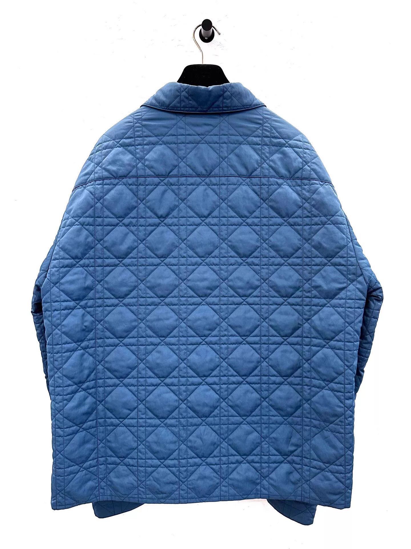 Dior Blue Quilted Button-Up Shirt Size US M / EU 48-50 / 2 - 3 Thumbnail