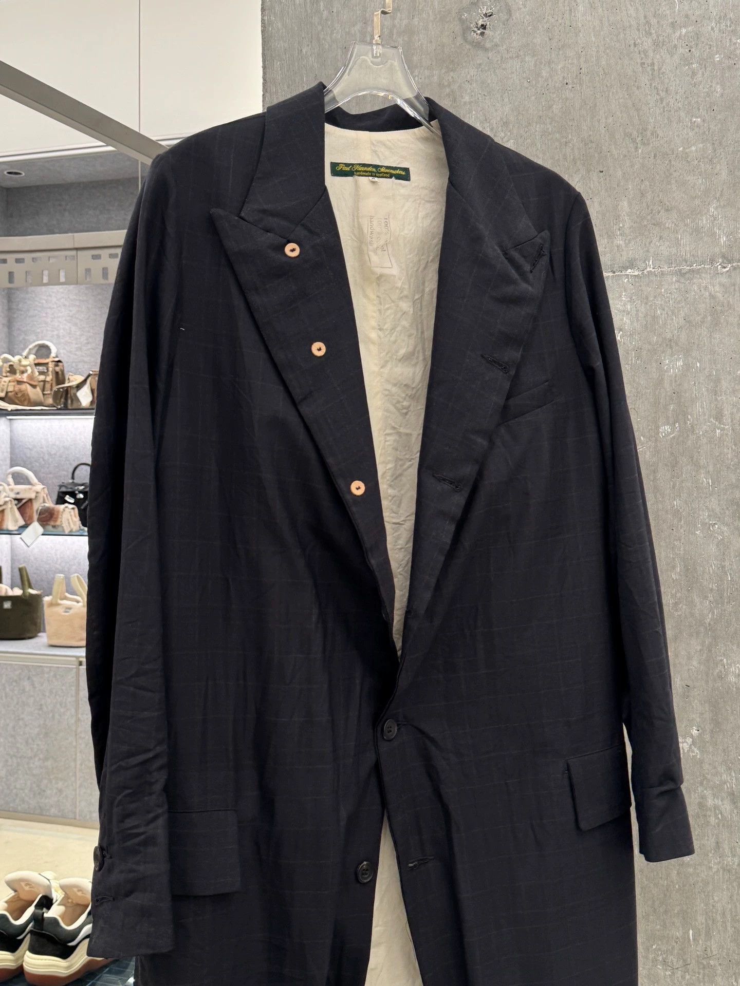 Paul Harnden Shoemakers Long Black Coat with Button Closure Size US S / EU 44-46 / 1 - 3 Thumbnail