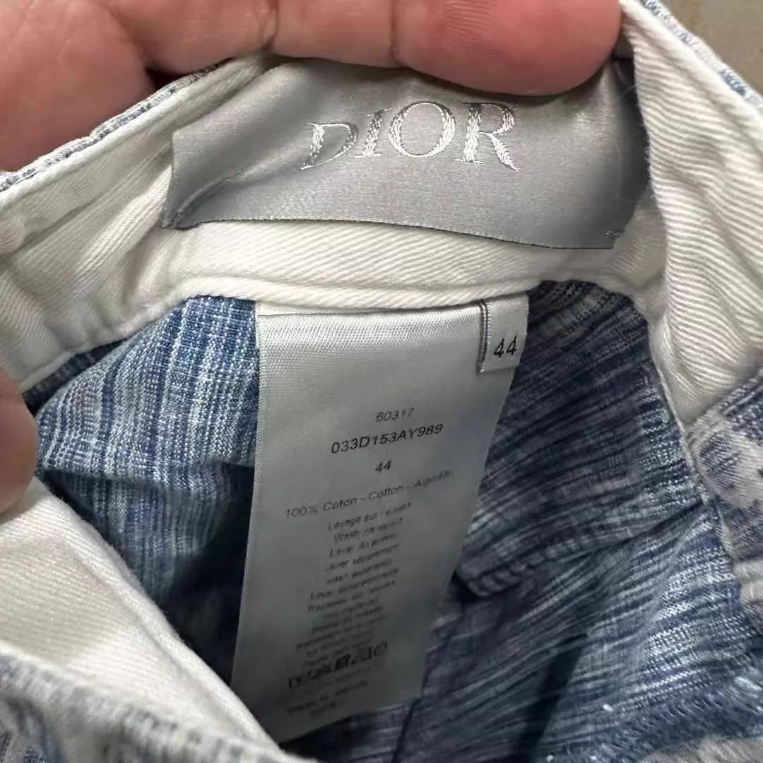 Dior Blue Patterned Casual Shorts Size 28 Size US 28 / EU 44 - 2 Thumbnail