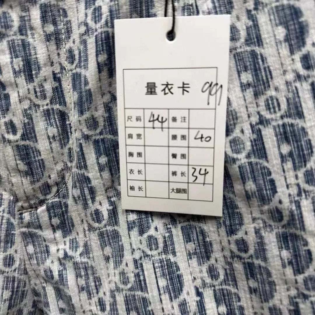 Dior Blue Patterned Casual Shorts Size 28 Size US 28 / EU 44 - 4 Thumbnail