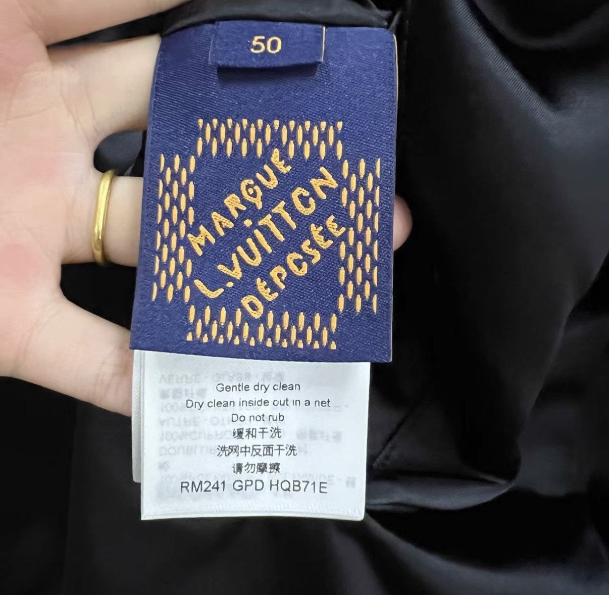 Louis Vuitton Black Varsity Bomber Jacket with 'Lovers' Embroidery Size US M / EU 48-50 / 2 - 4 Thumbnail
