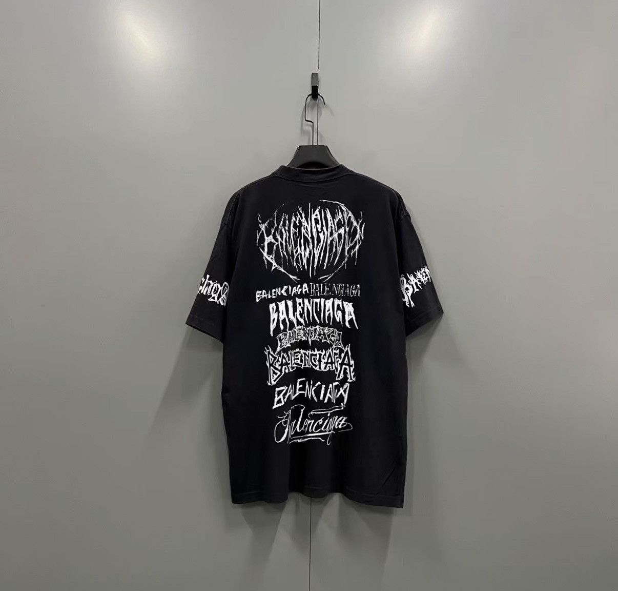 Balenciaga Black Short Sleeve Graphic Print T-Shirt Size US M / EU 48-50 / 2 - 2 Thumbnail