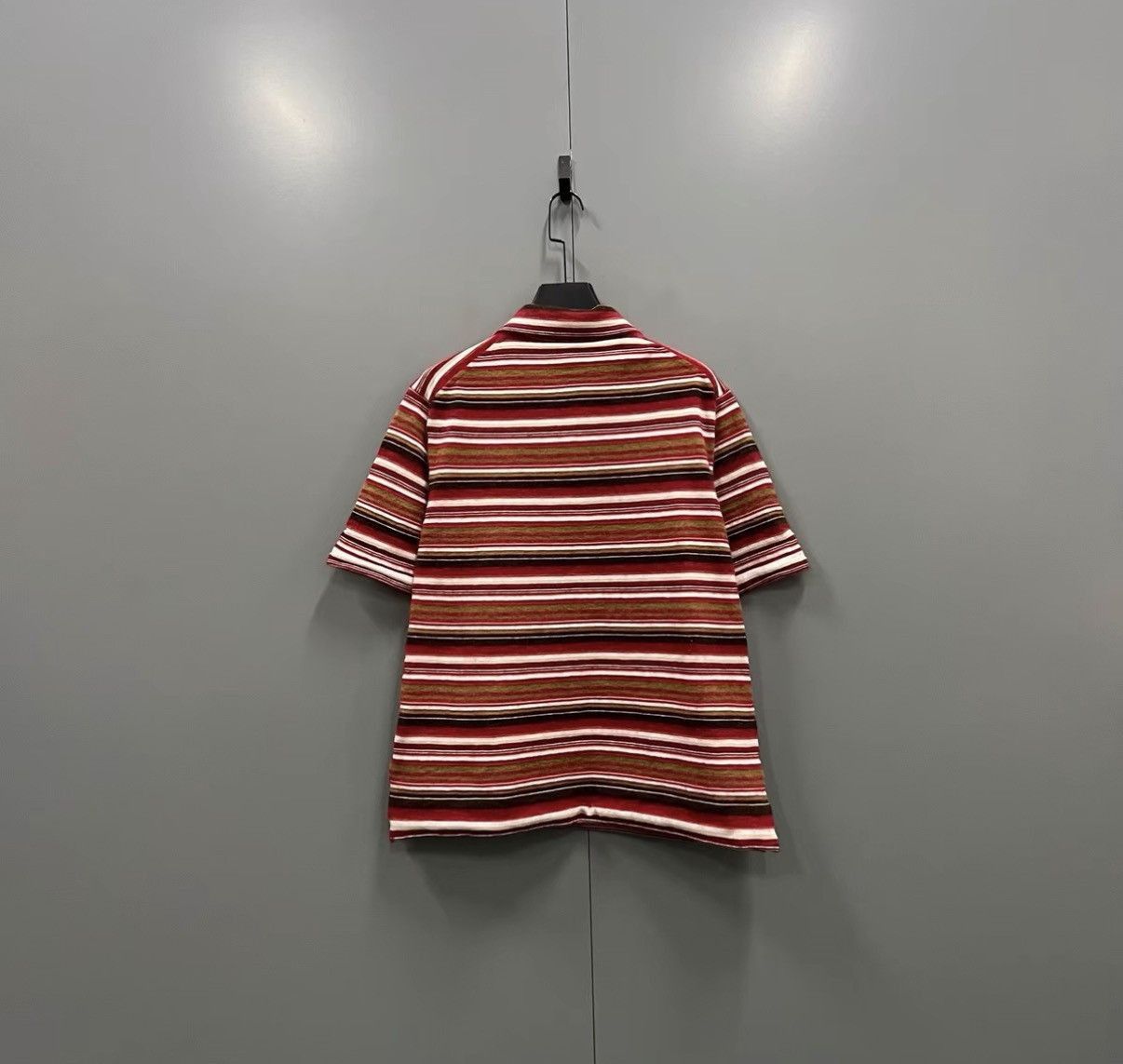 Dior Red Striped Short-Sleeve Polo Shirt Size US XL / EU 56 / 4 - 2 Thumbnail