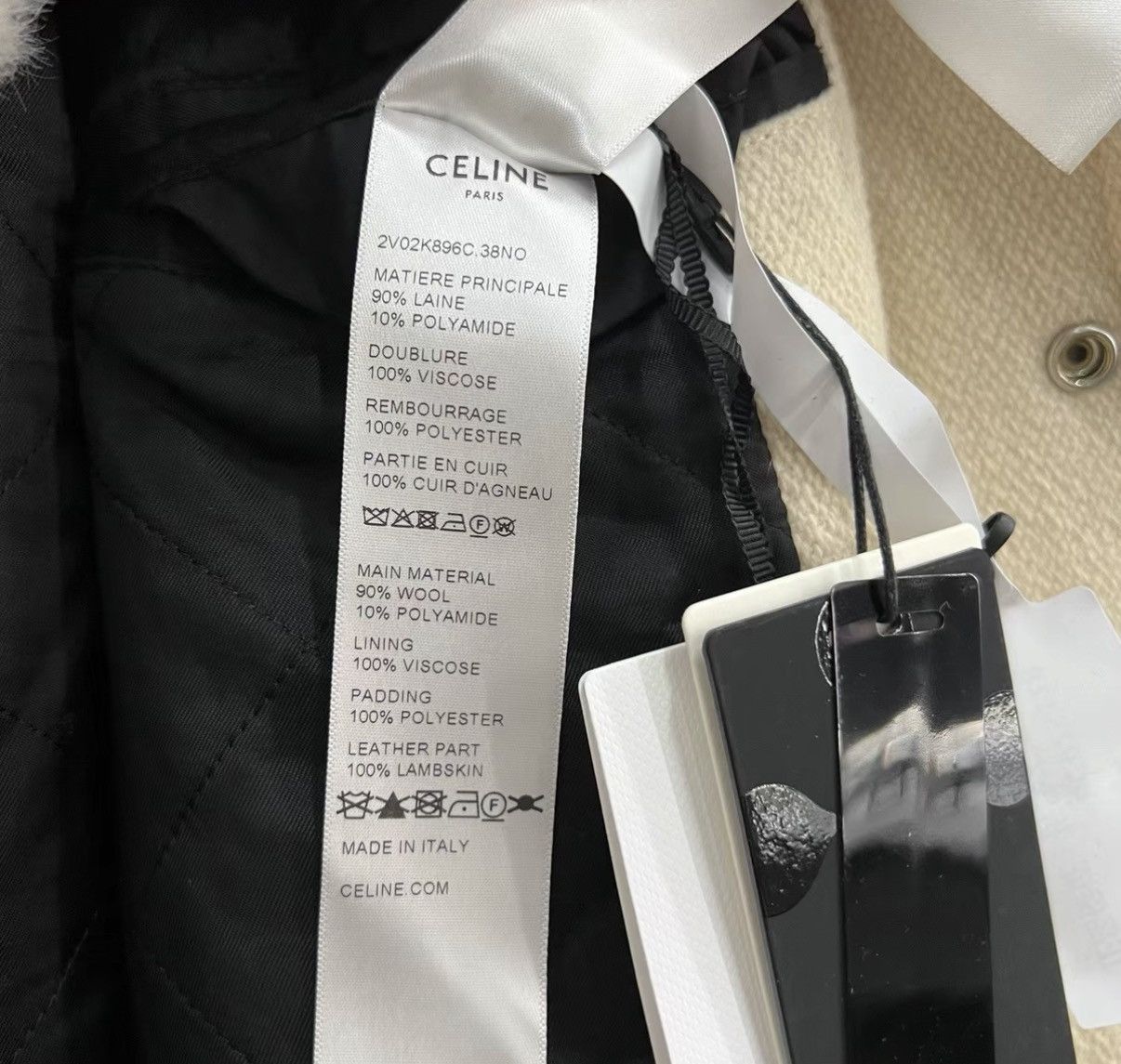 Celine Black Varsity Jacket with 'C' Emblem - Size L Size US L / EU 52-54 / 3 - 4 Thumbnail