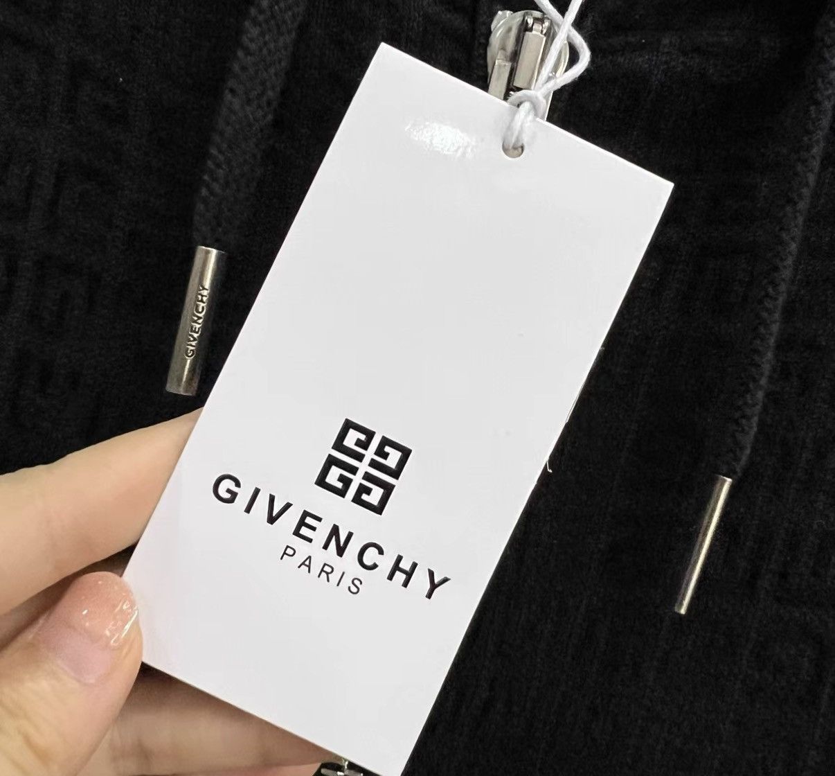 Givenchy Black Zip-Up Textured Hoodie Size US M / EU 48-50 / 2 - 5 Thumbnail