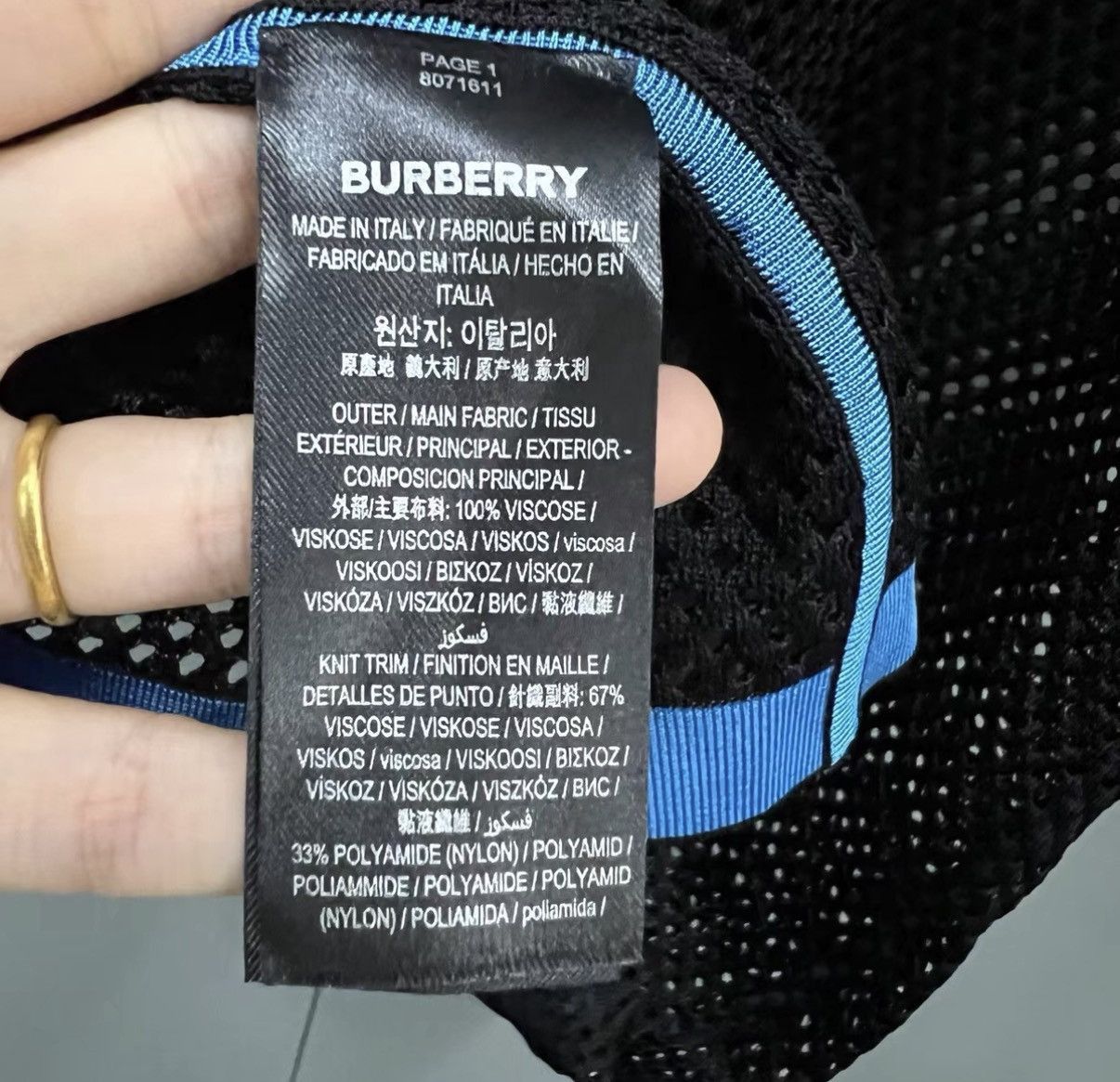 Burberry Black Mesh Short-Sleeve Shirt Size US M / EU 48-50 / 2 - 3 Thumbnail