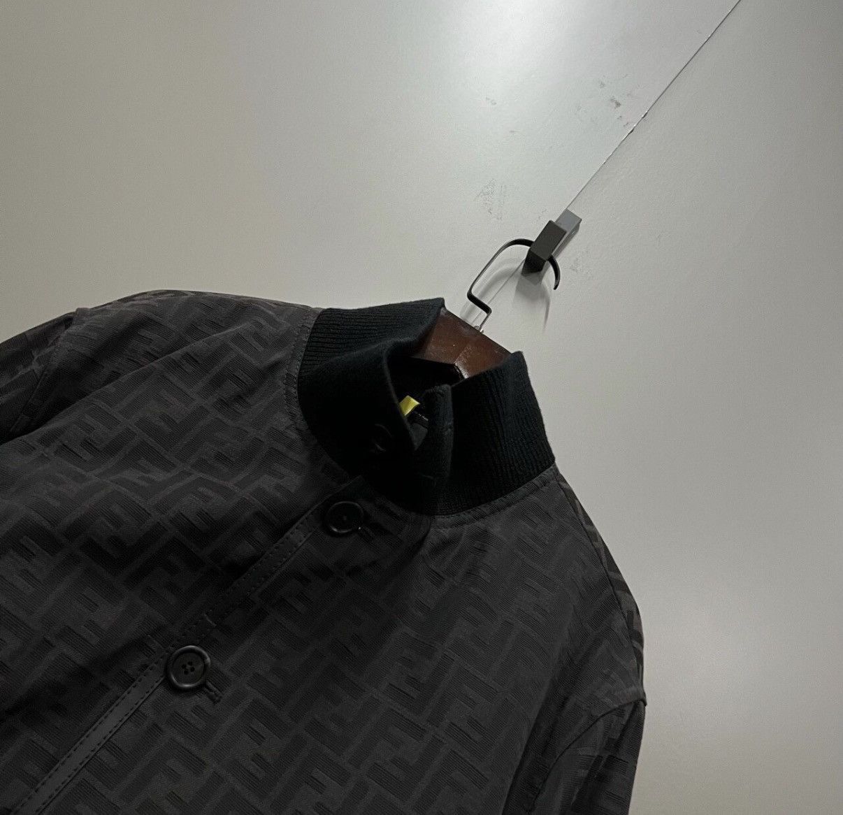 Fendi Black Patterned Bomber Jacket Size US S / EU 44-46 / 1 - 3 Thumbnail
