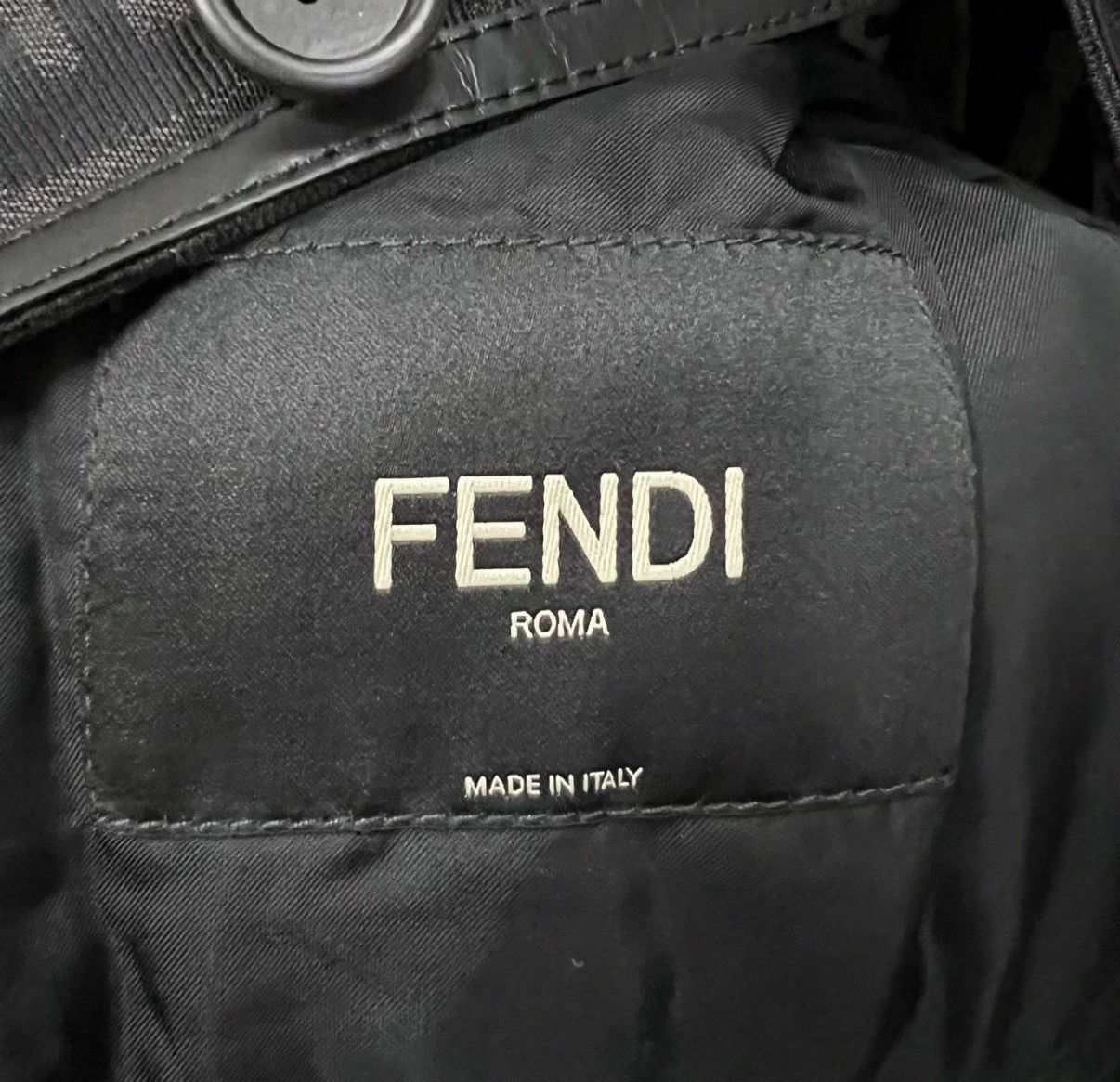 Fendi Black Patterned Bomber Jacket Size US S / EU 44-46 / 1 - 4 Thumbnail