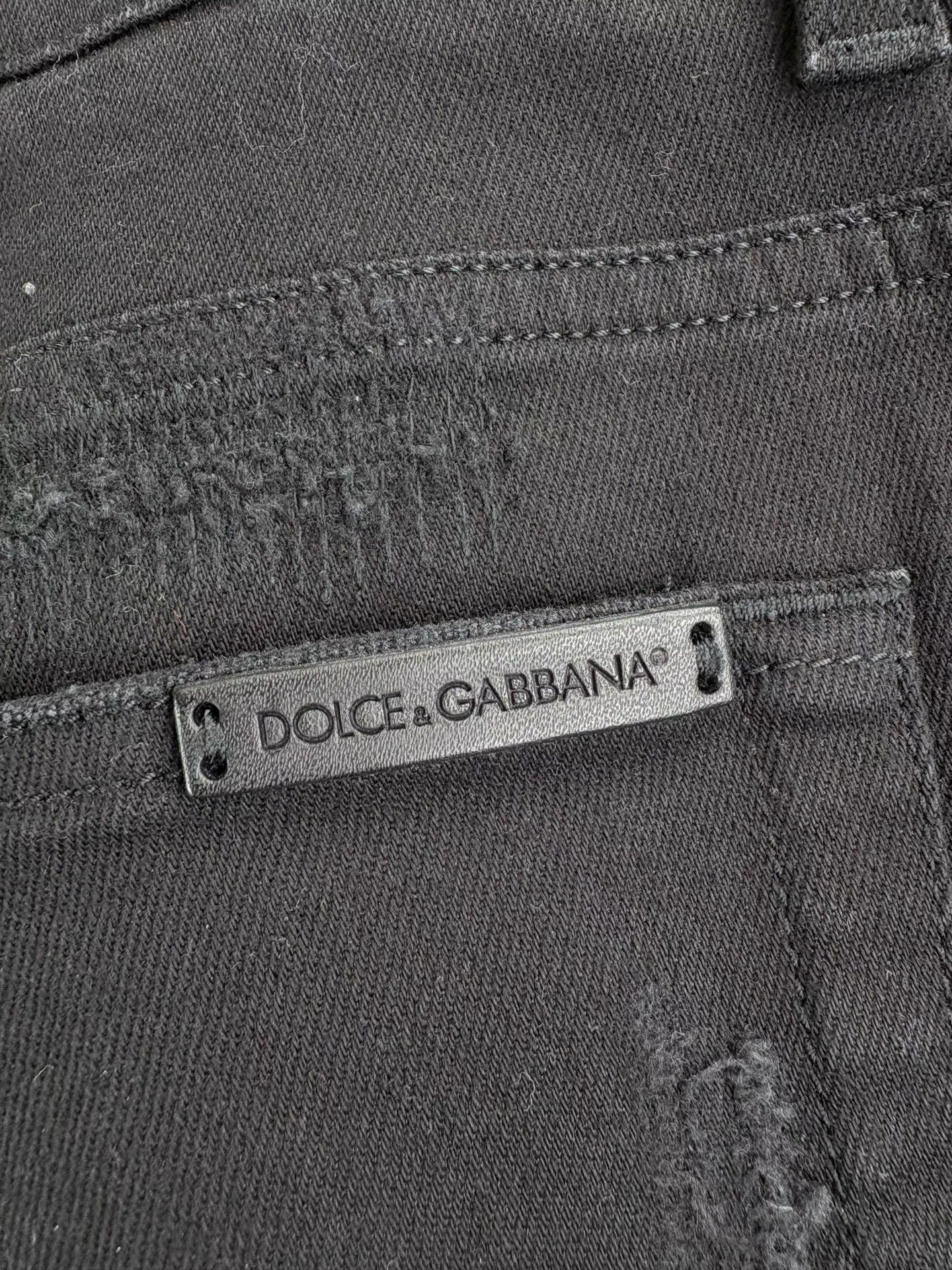 Dolce & Gabbana Black Distressed Denim Jeans Size 40 Size US 40 / EU 56 - 3 Thumbnail