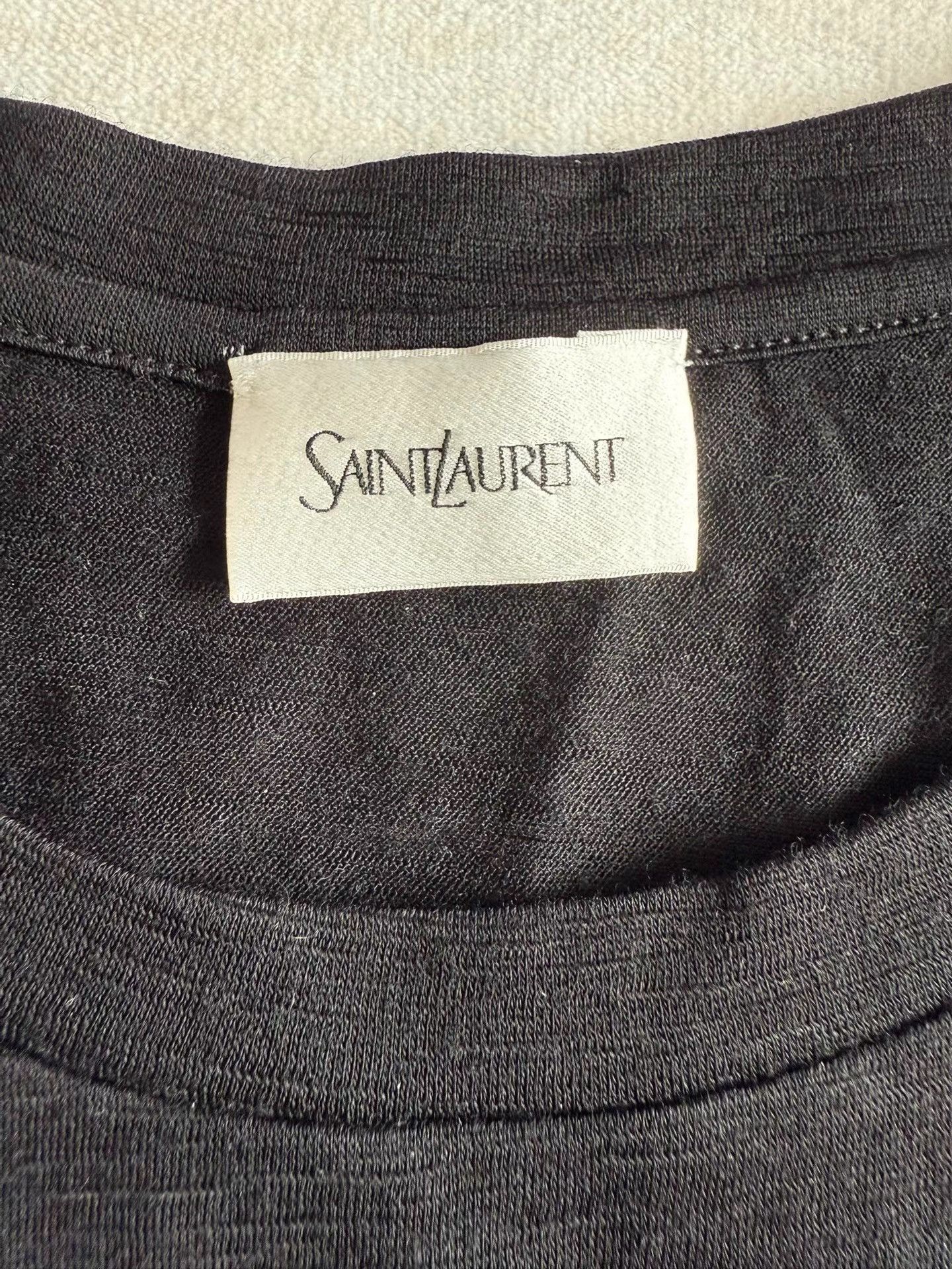 Saint Laurent Paris Black Long-Sleeve Crewneck Shirt Size US XL / EU 56 / 4 - 2 Thumbnail
