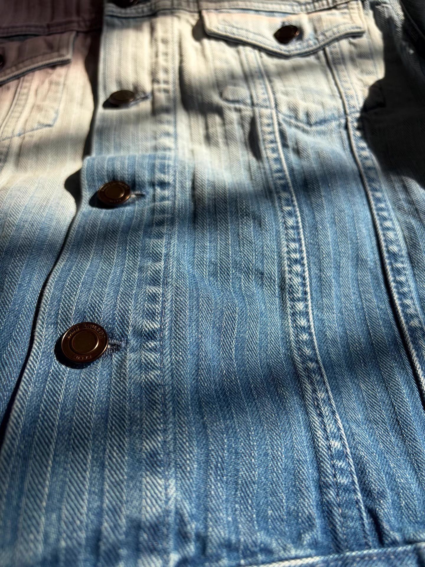 Saint Laurent Paris Multi-Color Gradient Denim Jacket Size US XL / EU 56 / 4 - 6 Thumbnail