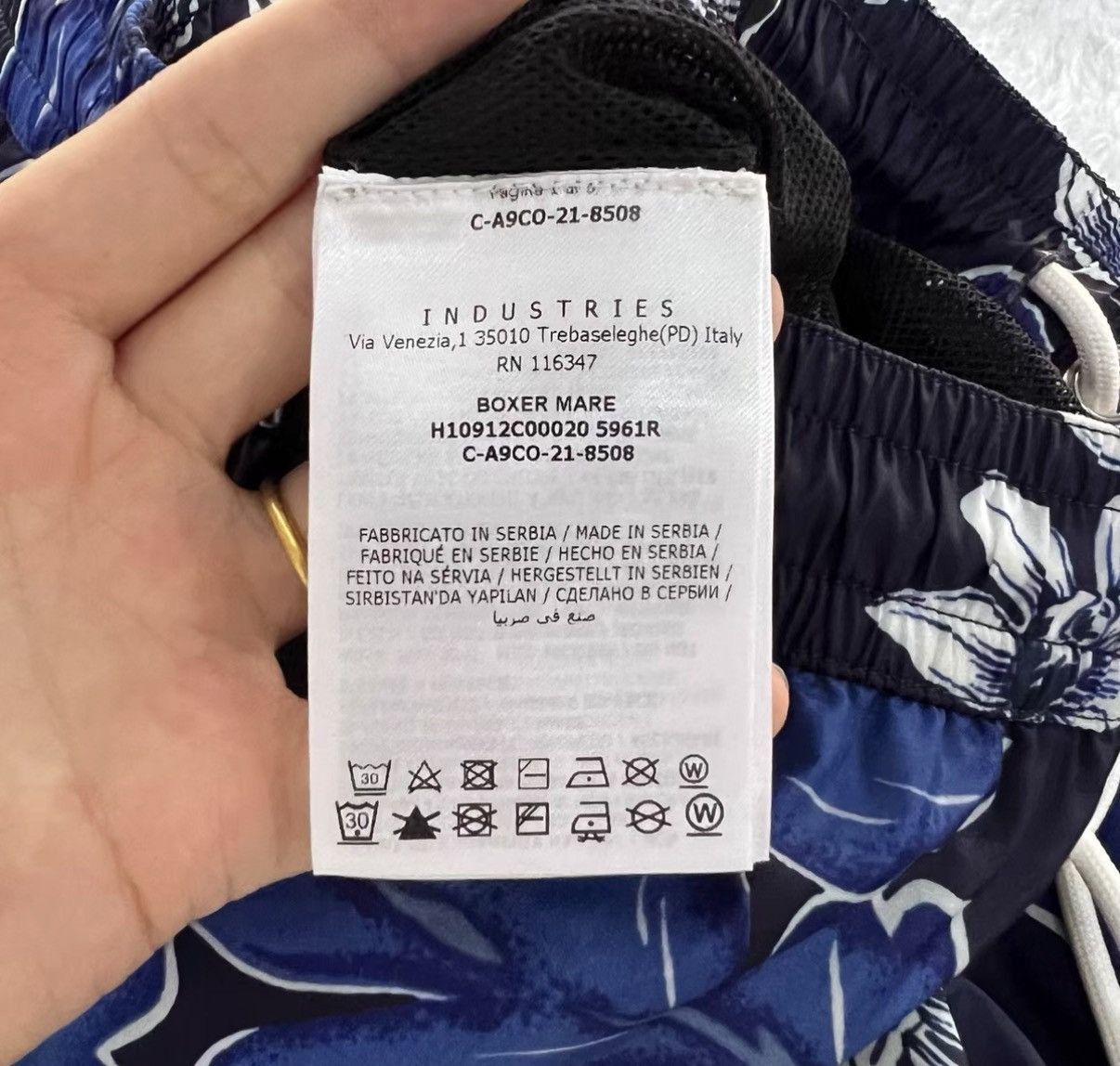 Moncler Blue Floral Print Drawstring Shorts Size 32 Size US 32 / EU 48 - 4 Thumbnail
