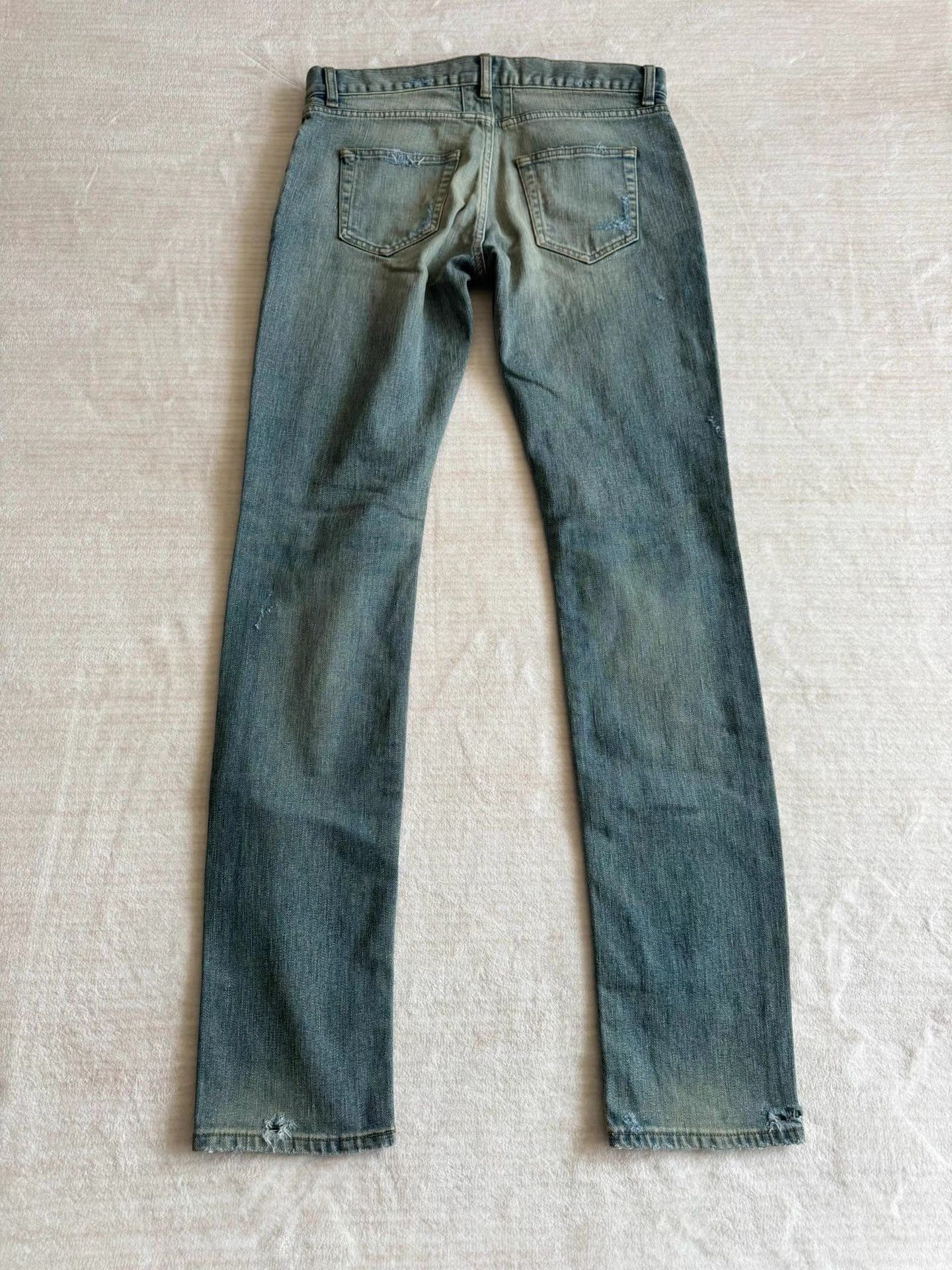 Saint Laurent Paris Distressed Blue Denim Pants Size 30 Size US 30 / EU 46 - 2 Thumbnail