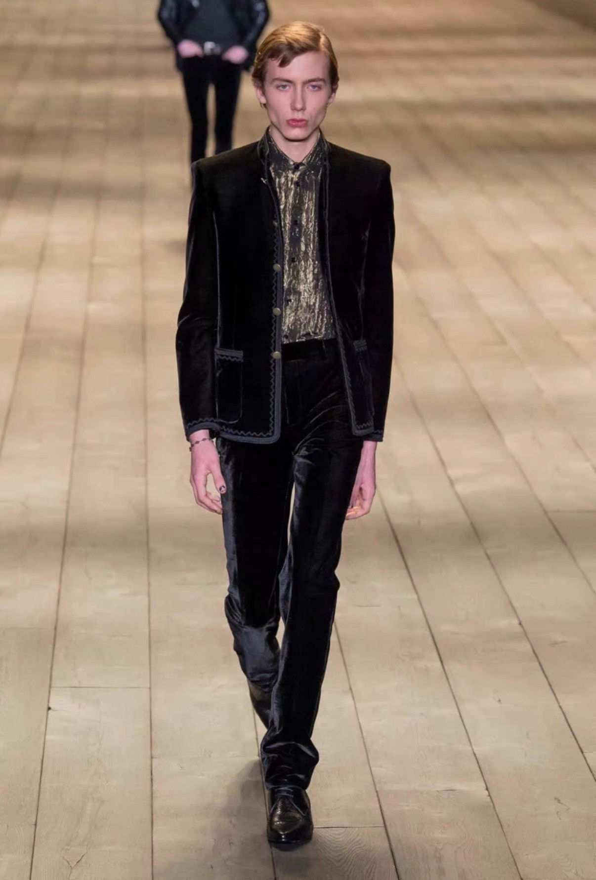 Saint Laurent Paris Black Velvet Slim-Fit Casual Pants Size 32 Size US 32 / EU 48 - 3 Thumbnail