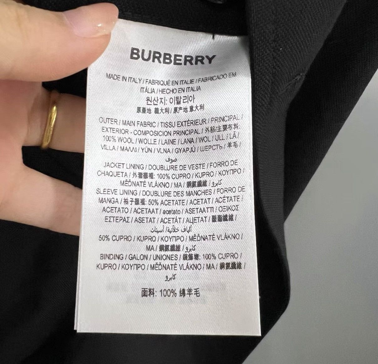 Burberry Black Button-Front Blazer Jacket Size L Size US L / EU 52-54 / 3 - 4 Thumbnail