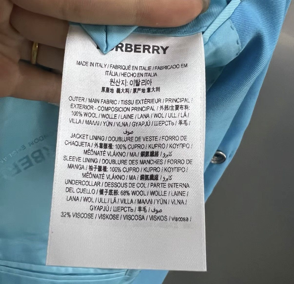 Burberry Blue Double-Breasted Blazer Size US L / EU 52-54 / 3 - 4 Thumbnail