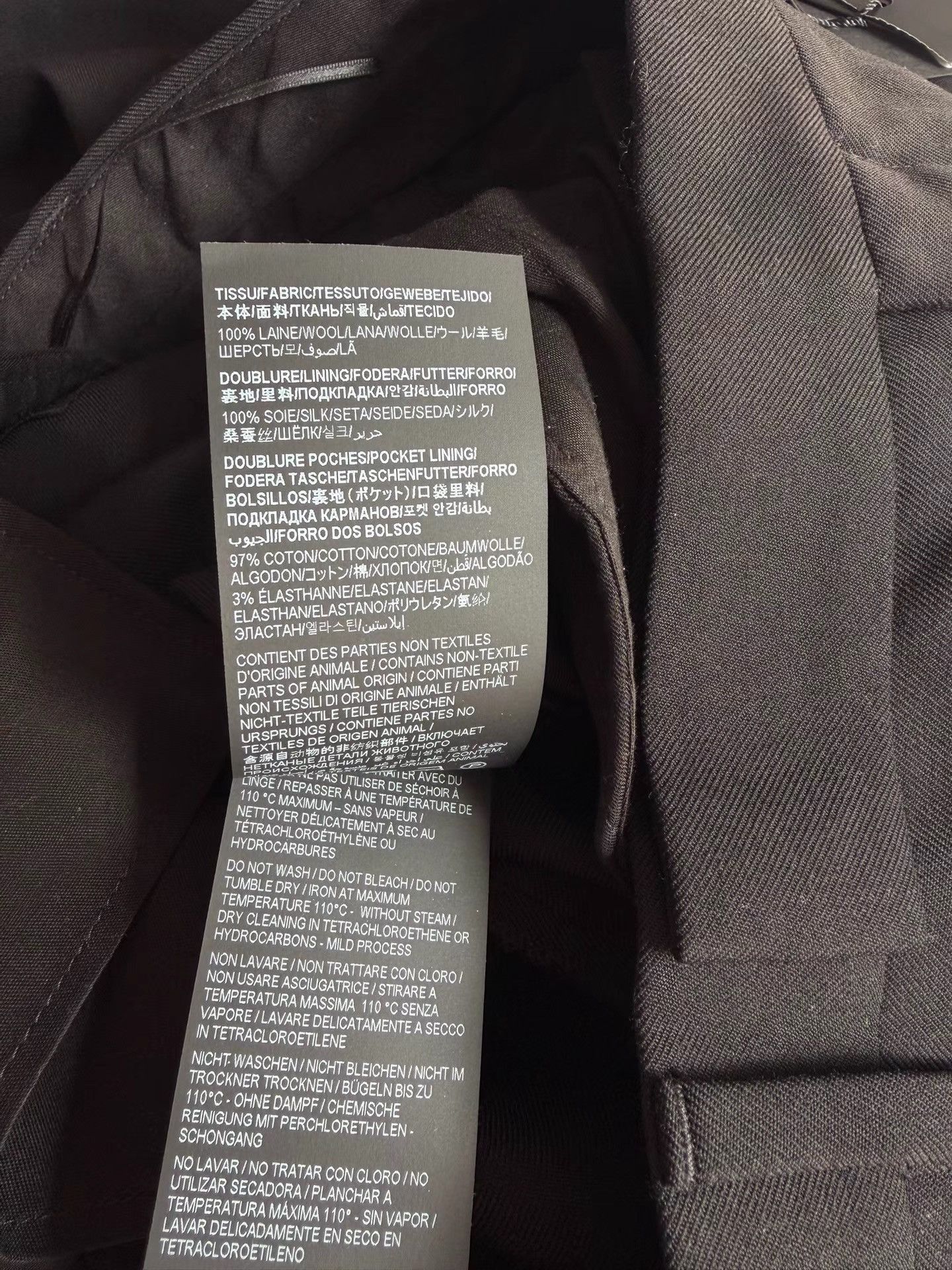 Saint Laurent Paris Black Straight-Leg Tailored Pants Size 34 Size US 34 / EU 50 - 8 Thumbnail