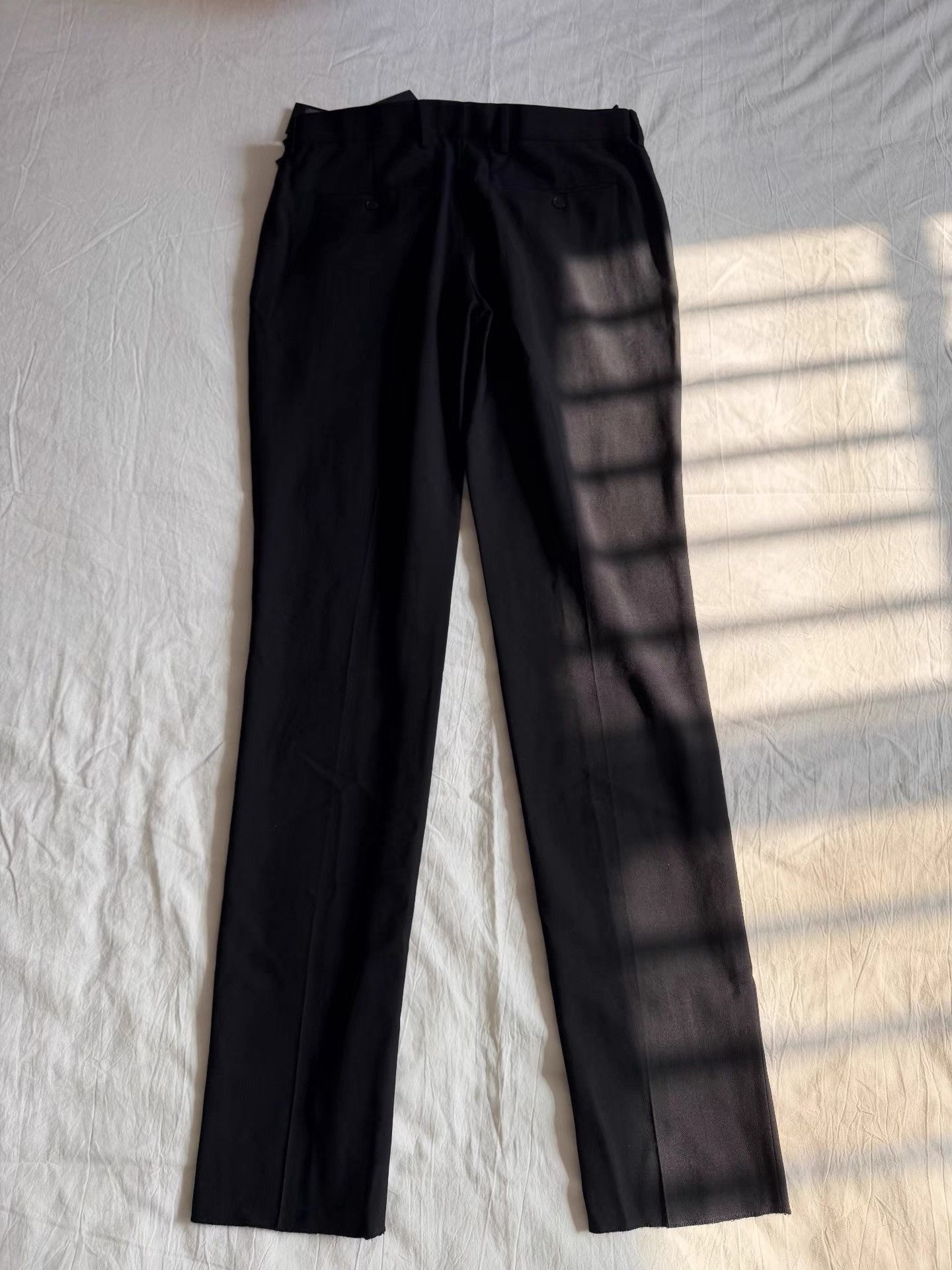 Saint Laurent Paris Black Straight-Leg Tailored Pants Size 34 Size US 34 / EU 50 - 2 Thumbnail