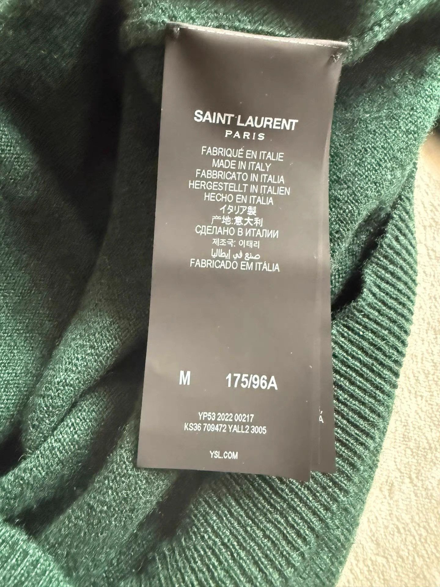 Saint Laurent Paris Green Turtleneck Sweater Size US M / EU 48-50 / 2 - 8 Thumbnail