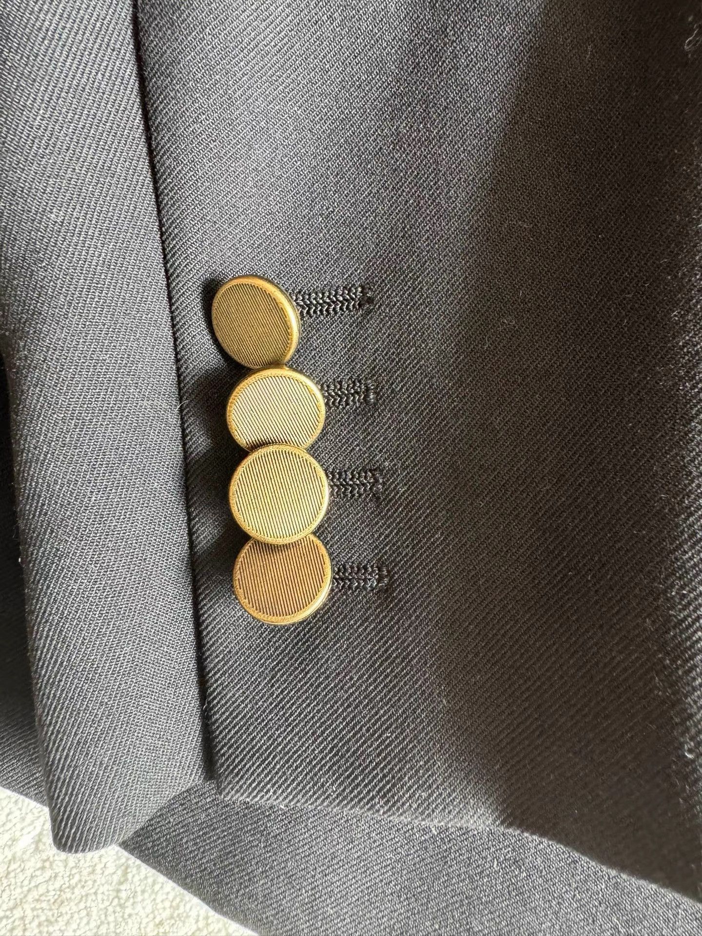 Saint Laurent Paris Black Single-Breasted Blazer with Gold Buttons Size US M / EU 48-50 / 2 - 3 Thumbnail