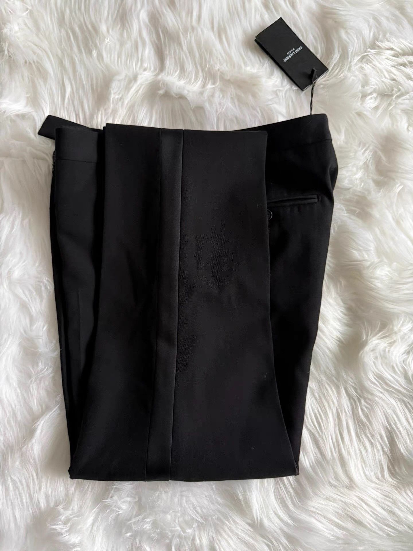Saint Laurent Paris Black Straight-Leg Casual Pants Size 34 Size US 34 / EU 50 - 8 Thumbnail