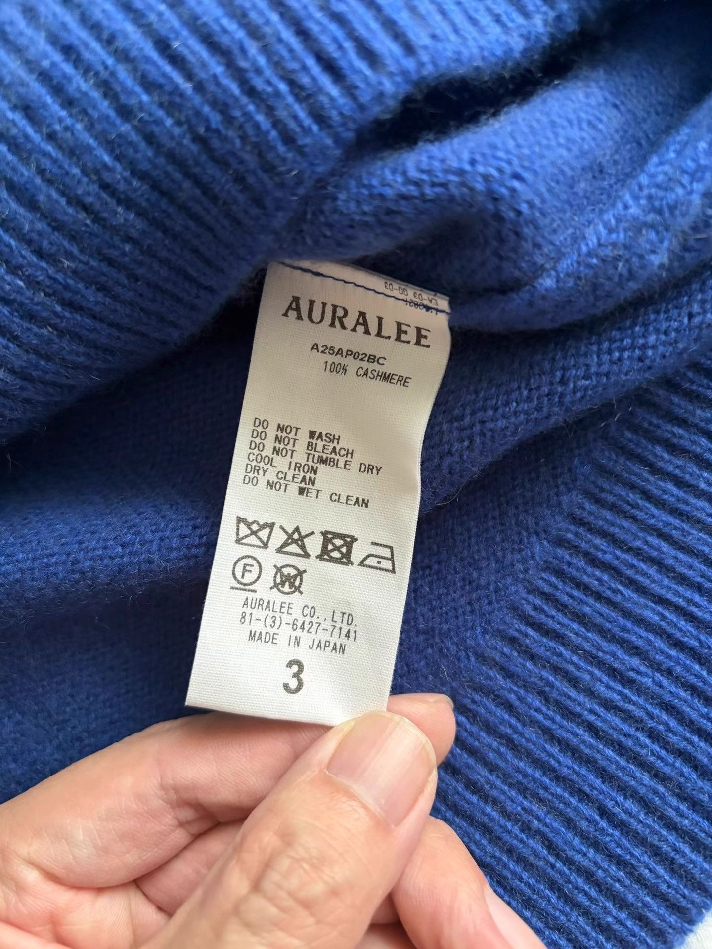 Auralee Blue Long Sleeve Sweater Size L Size US L / EU 52-54 / 3 - 4 Thumbnail