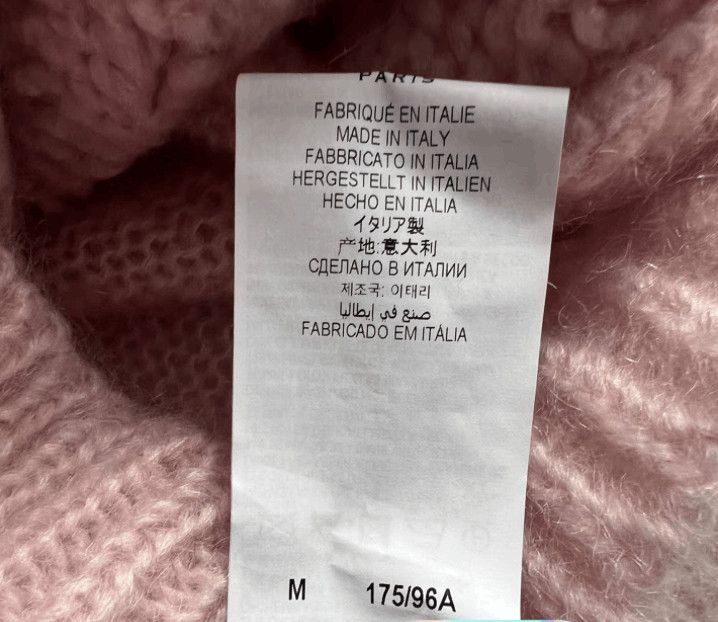 Saint Laurent Paris Pink Cable Knit Sweater with Openwork Details - Size M Size US M / EU 48-50 / 2 - 3 Thumbnail