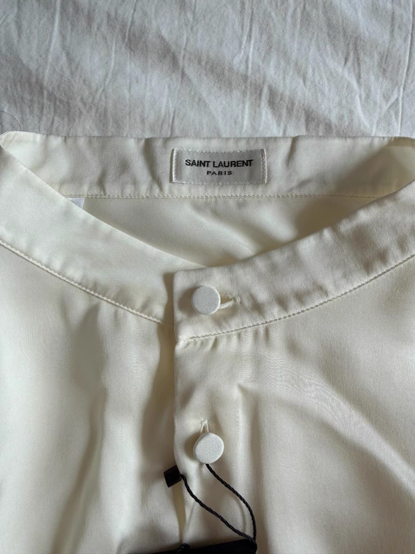 Saint Laurent Paris White Long Sleeve Button Up Shirt Size US L / EU 52-54 / 3 - 6 Thumbnail