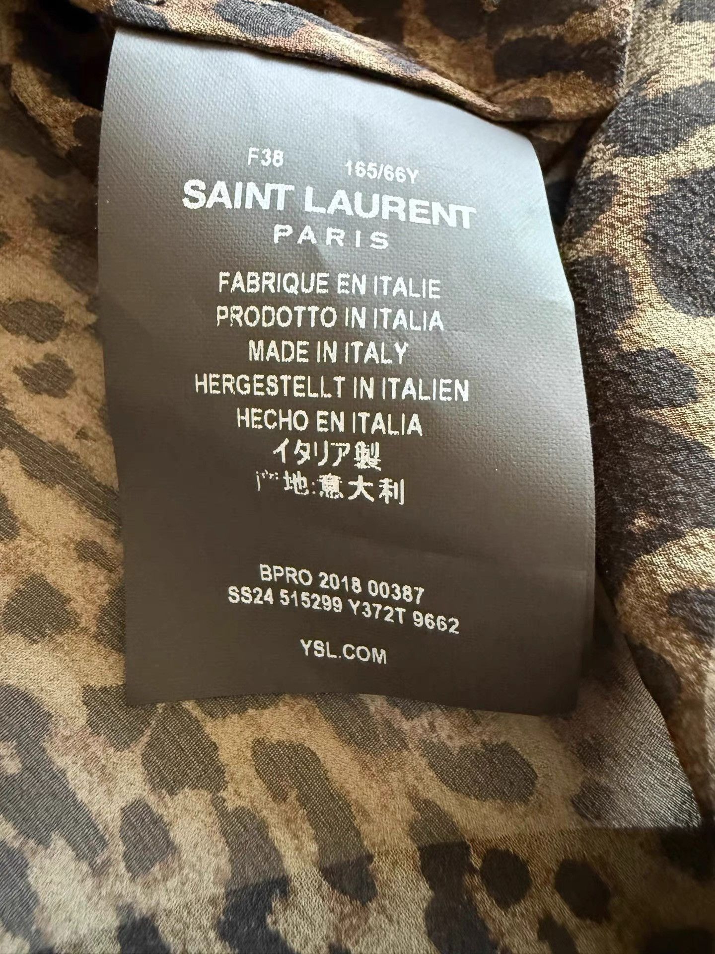 Saint Laurent Paris Leopard Print Long Sleeve Button-Up Shirt Size US M / EU 48-50 / 2 - 5 Thumbnail