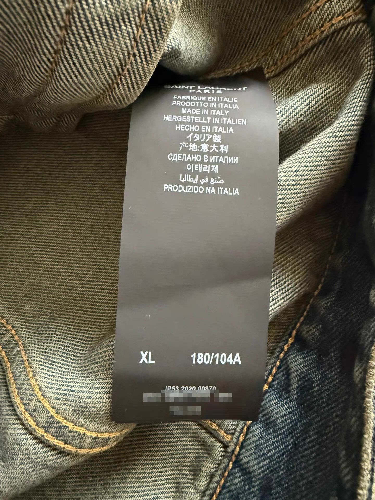 Saint Laurent Paris Blue Denim Jacket with Button Front Size US L / EU 52-54 / 3 - 4 Thumbnail