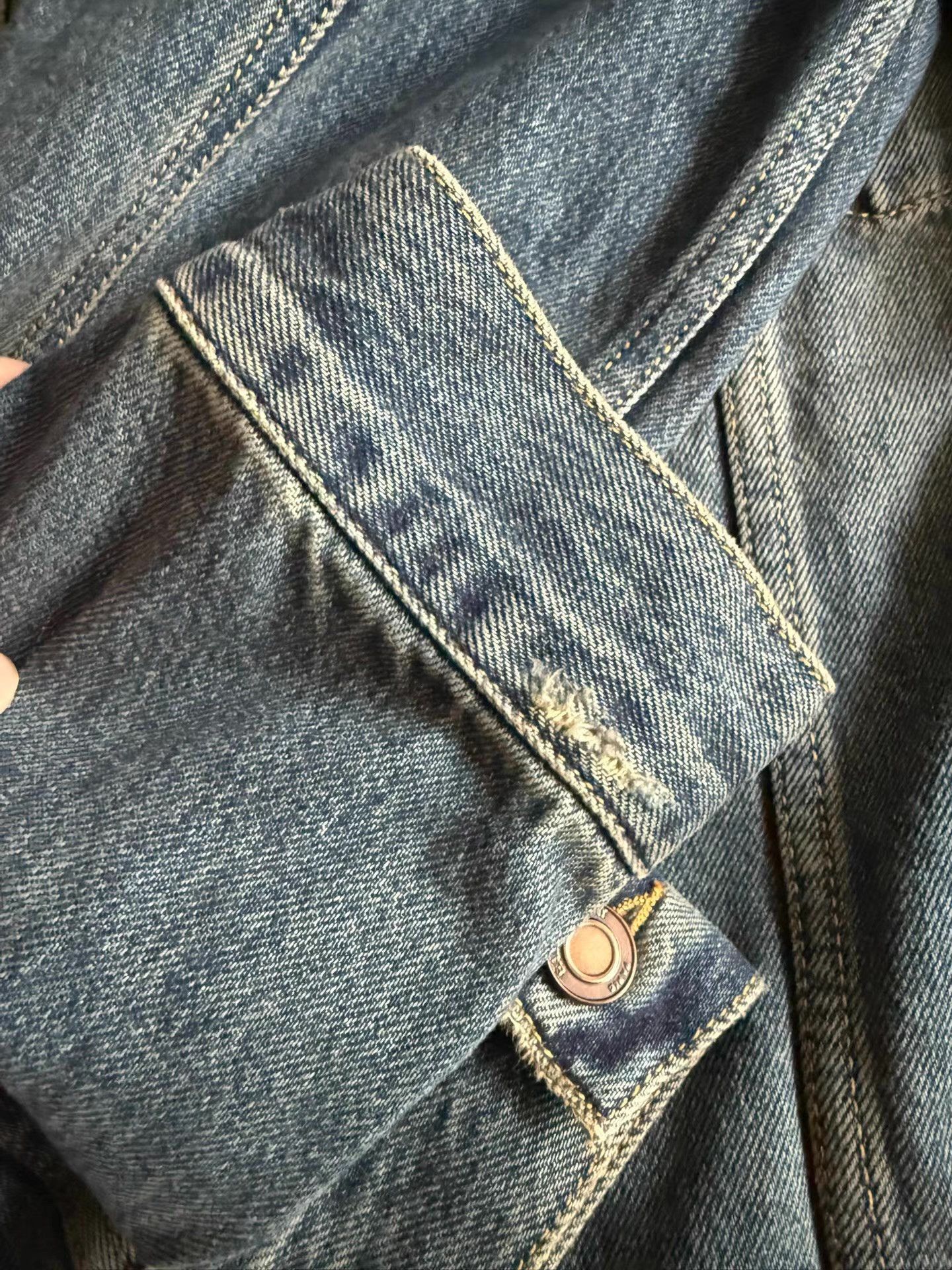 Saint Laurent Paris Blue Denim Jacket with Button Front Size US L / EU 52-54 / 3 - 6 Thumbnail