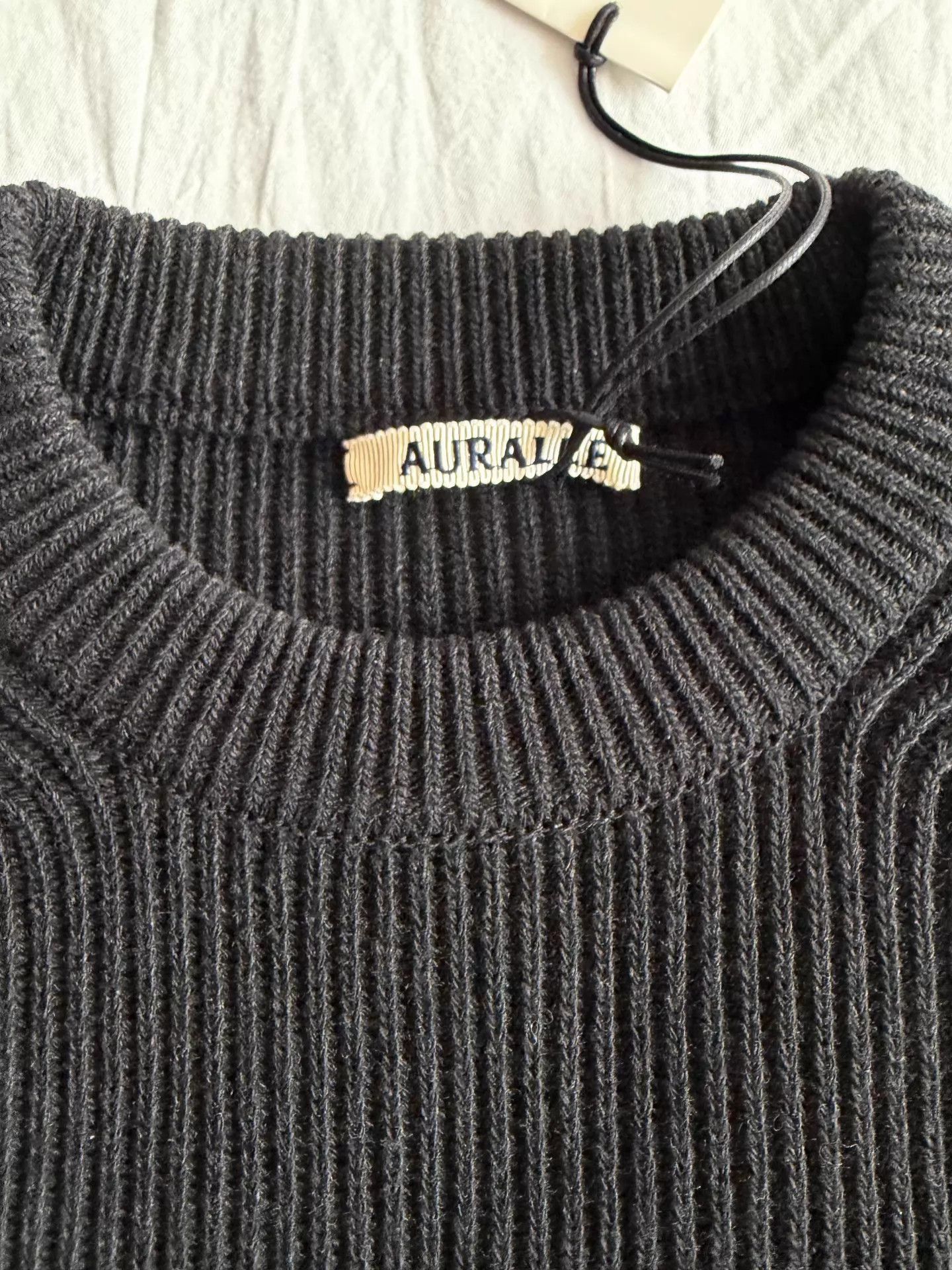 Auralee Black Ribbed Long Sleeve Sweater - Size S Size US S / EU 44-46 / 1 - 2 Thumbnail