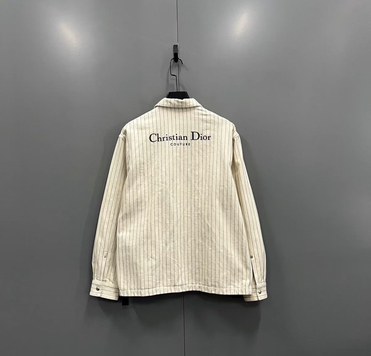 Dior Yellow Striped Long Sleeve Button-Up Shirt Size US L / EU 52-54 / 3 - 2 Thumbnail