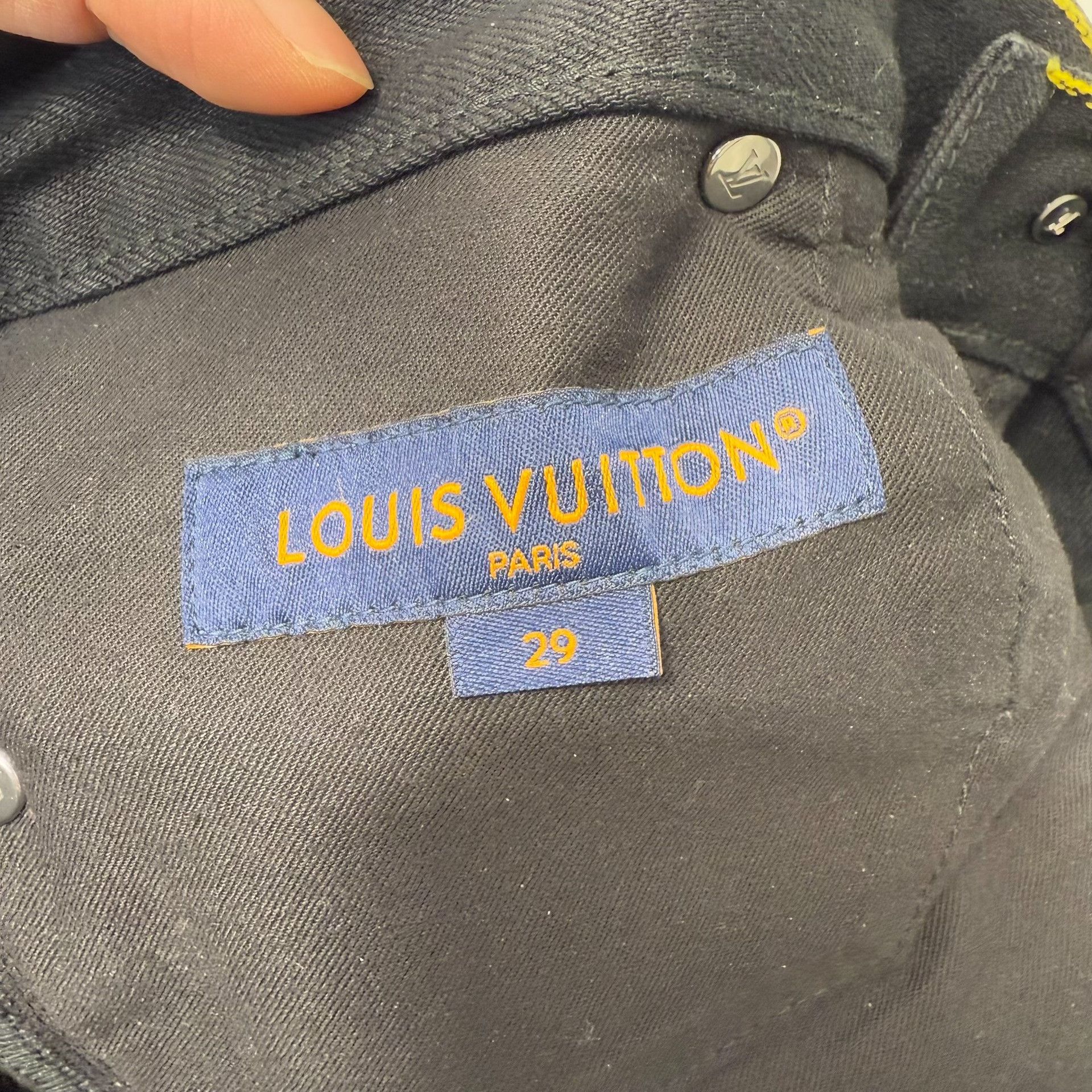 Louis Vuitton Louis Vuitton Black Denim Jeans Size 29 Size US 29 - 4 Thumbnail