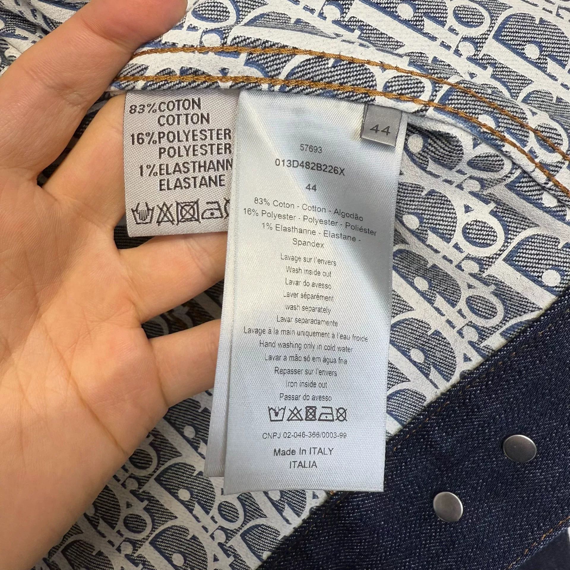 Dior Dior Monogram Lining Denim Jacket Size 44 Size US S / EU 44-46 / 1 - 5 Thumbnail