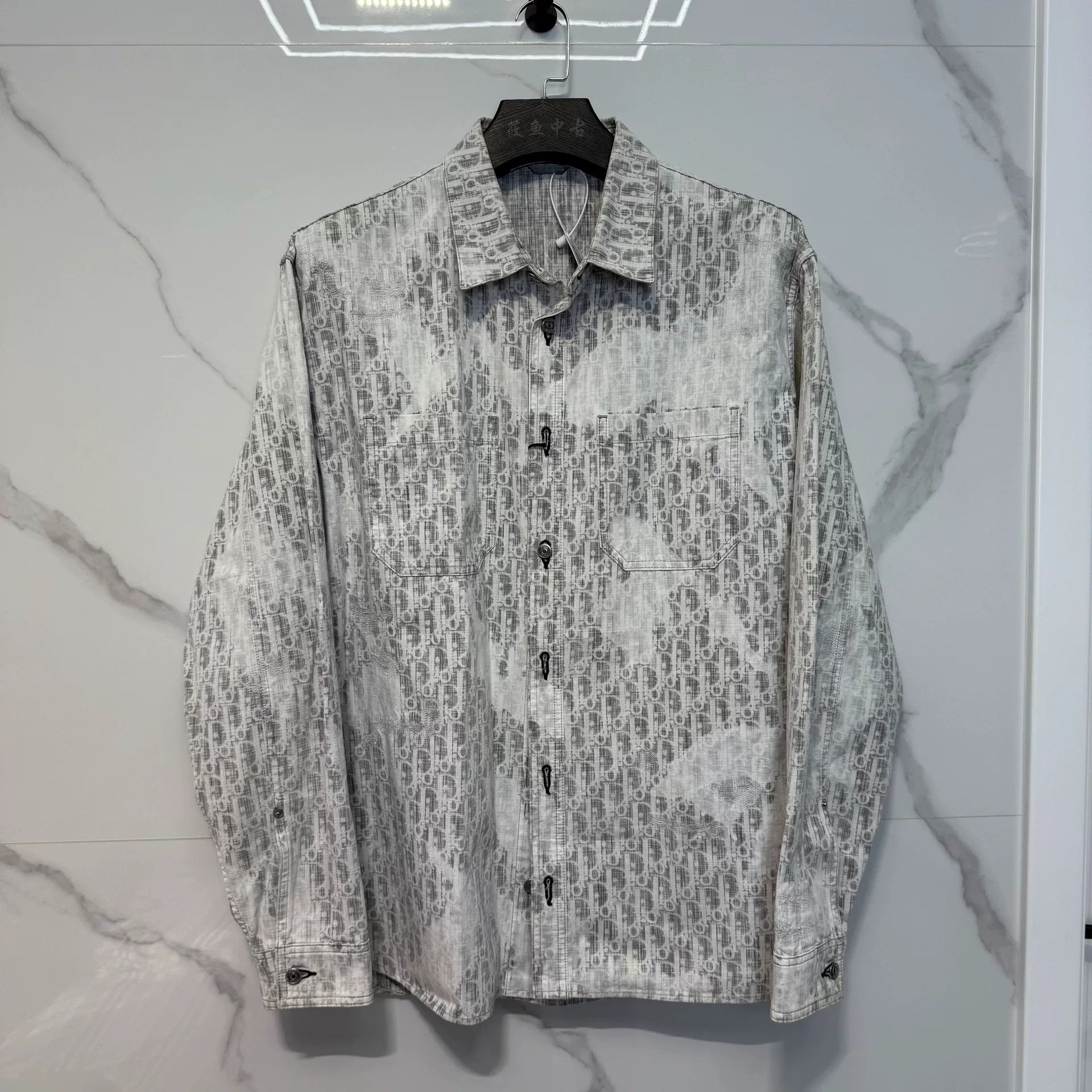 Dior Dior Oblique Monogram Button Up Shirt Size XL Size US XL / EU 56 / 4 - 2 Thumbnail