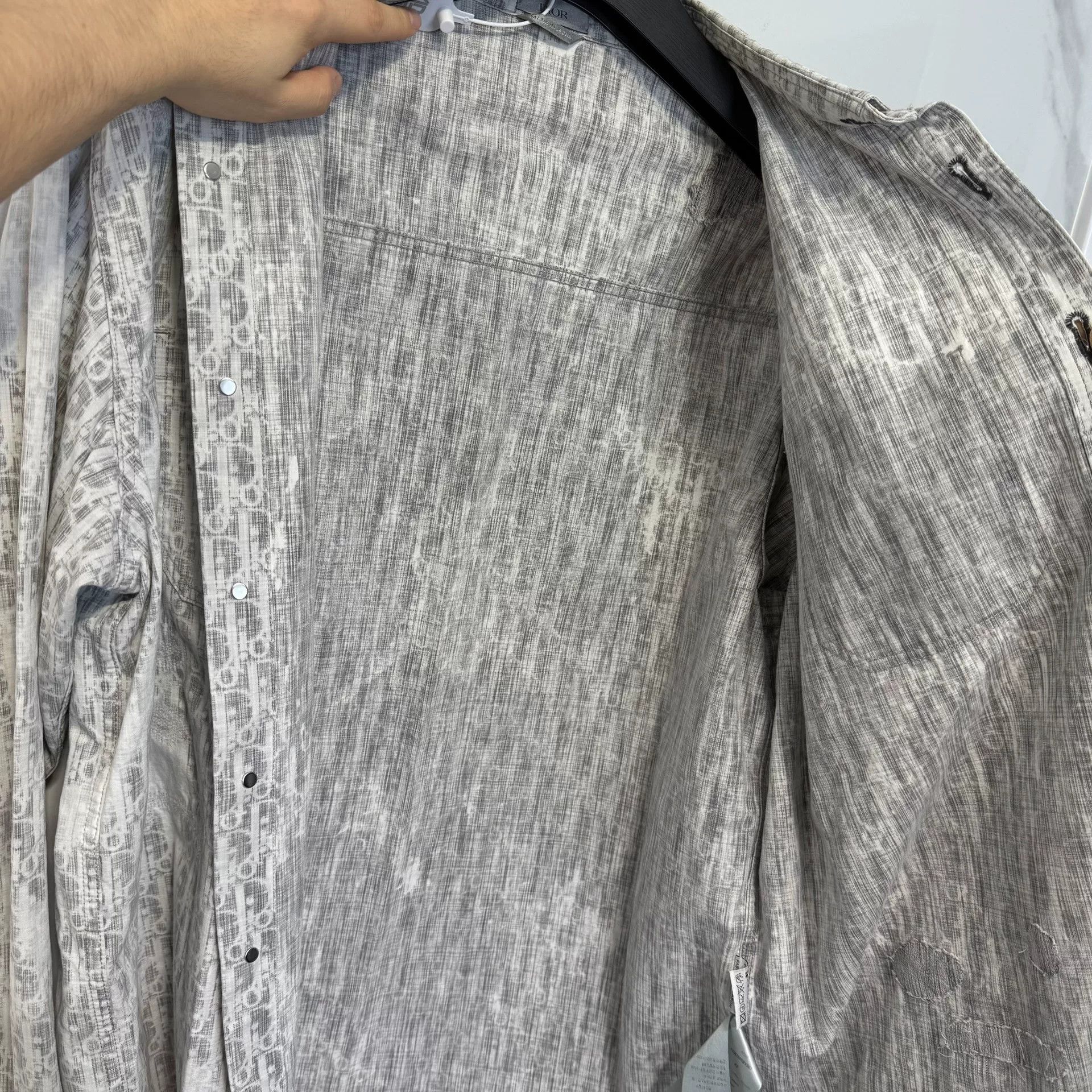 Dior Dior Oblique Monogram Button Up Shirt Size XL Size US XL / EU 56 / 4 - 8 Thumbnail