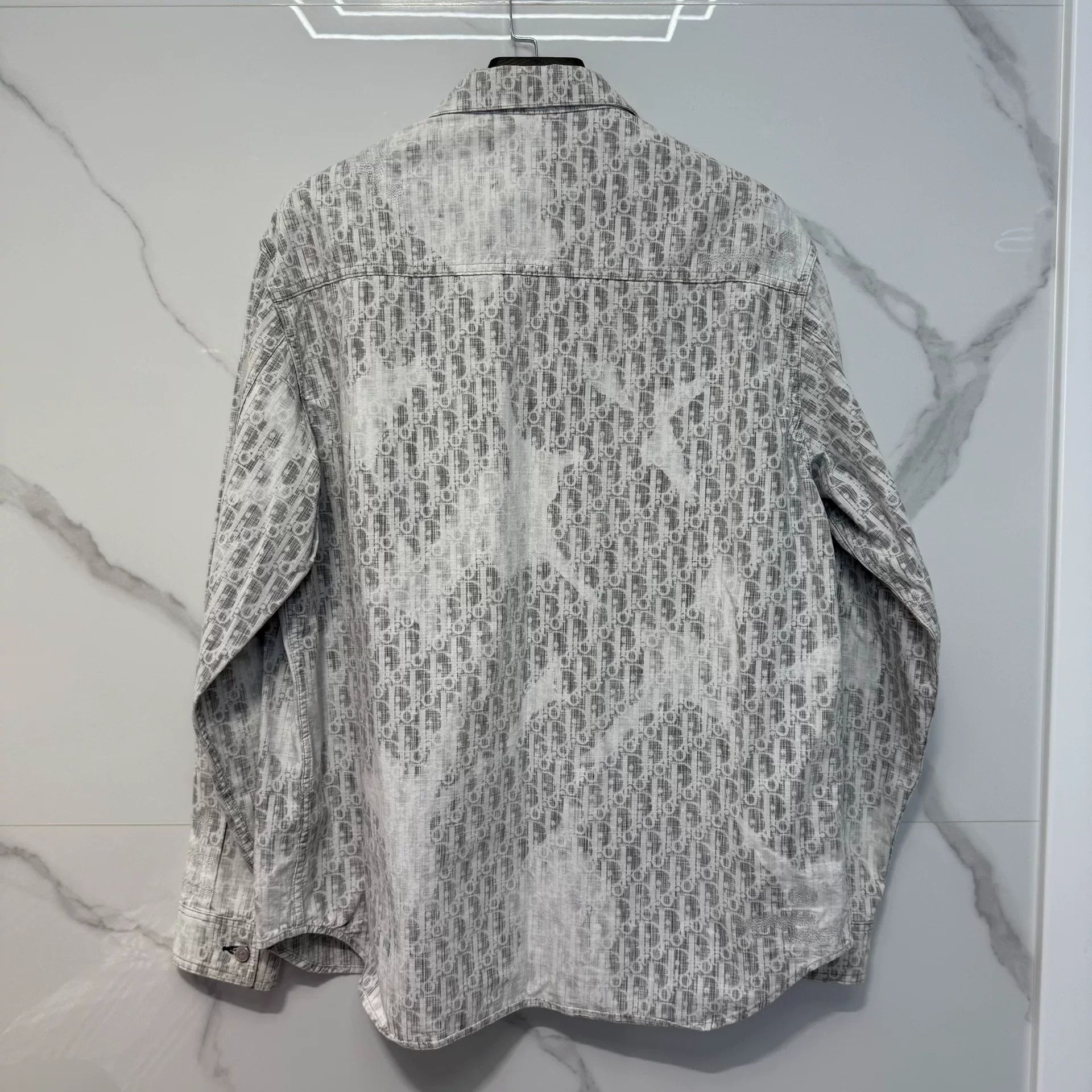 Dior Dior Oblique Monogram Button Up Shirt Size XL Size US XL / EU 56 / 4 - 3 Thumbnail