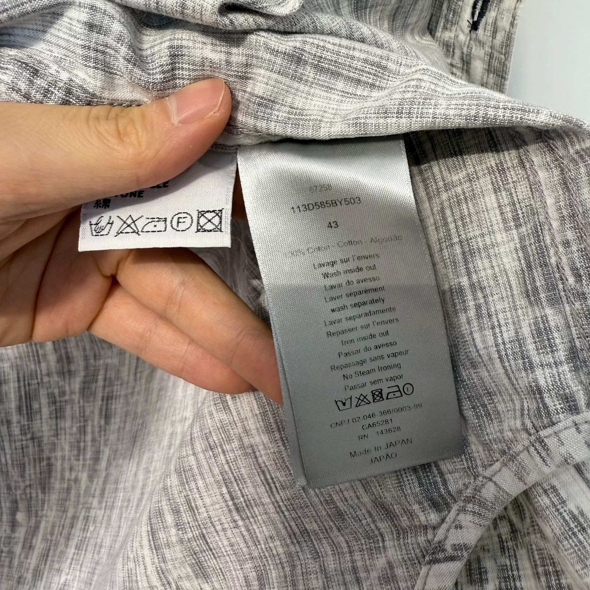 Dior Dior Oblique Monogram Button Up Shirt Size XL Size US XL / EU 56 / 4 - 4 Thumbnail
