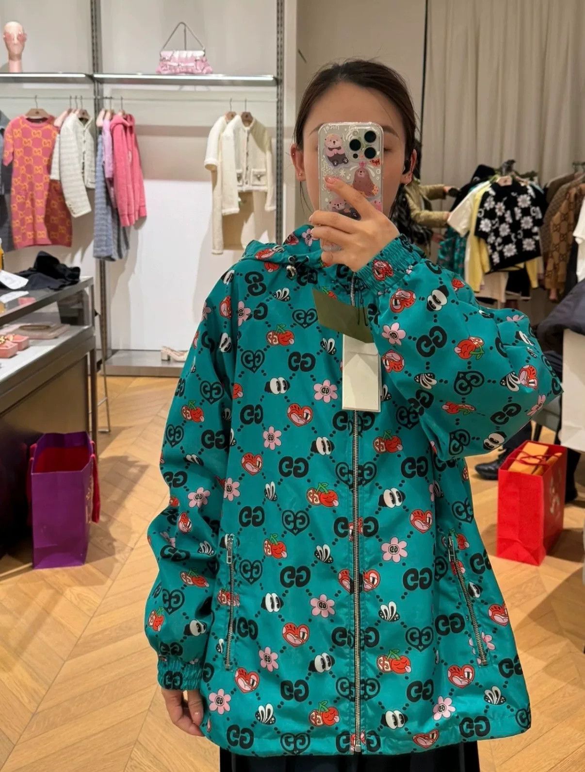 Gucci Gucci Heart Print Windbreaker Size XXS Size US XXS / EU 40 - 10 Thumbnail