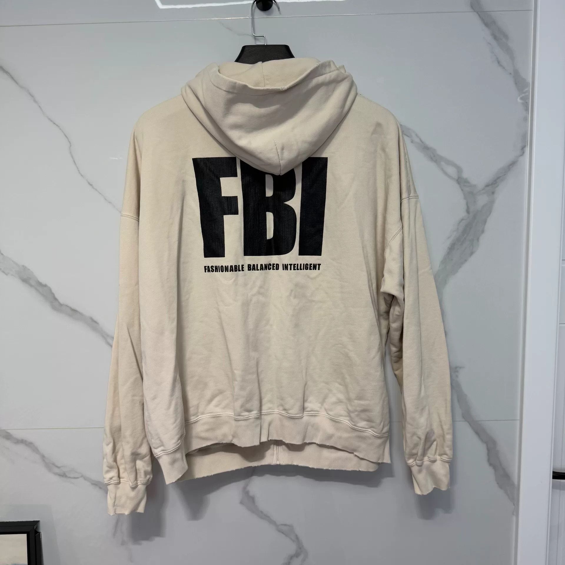 Balenciaga Balenciaga FBI Zip-Up Hoodie Beige Size S Size US S / EU 44-46 / 1 - 3 Thumbnail