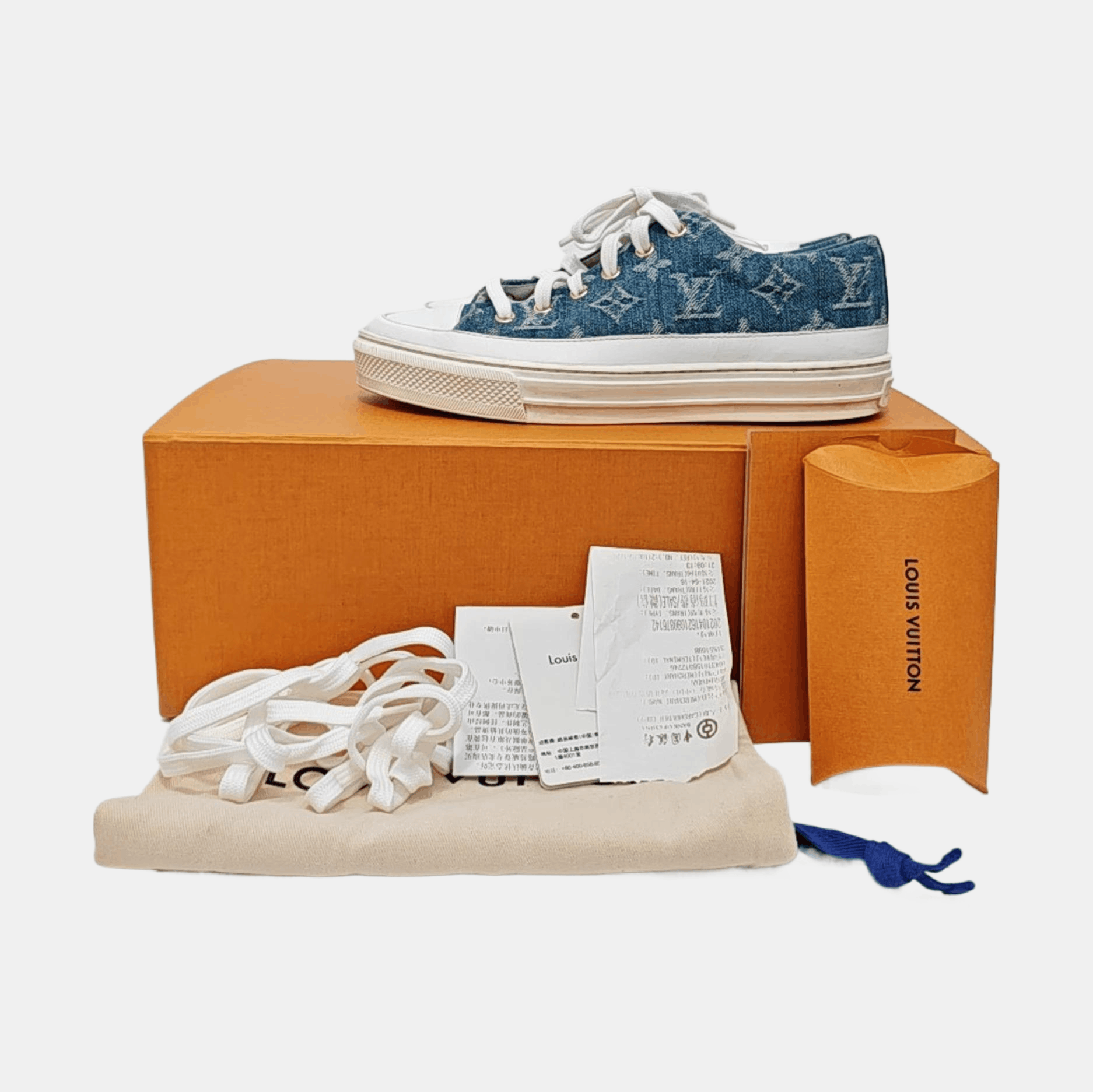 Louis Vuitton Louis Vuitton Monogram Denim Low-Top Sneakers Size 36.5 Size US 6.5 / IT 36.5 - 6 Thumbnail