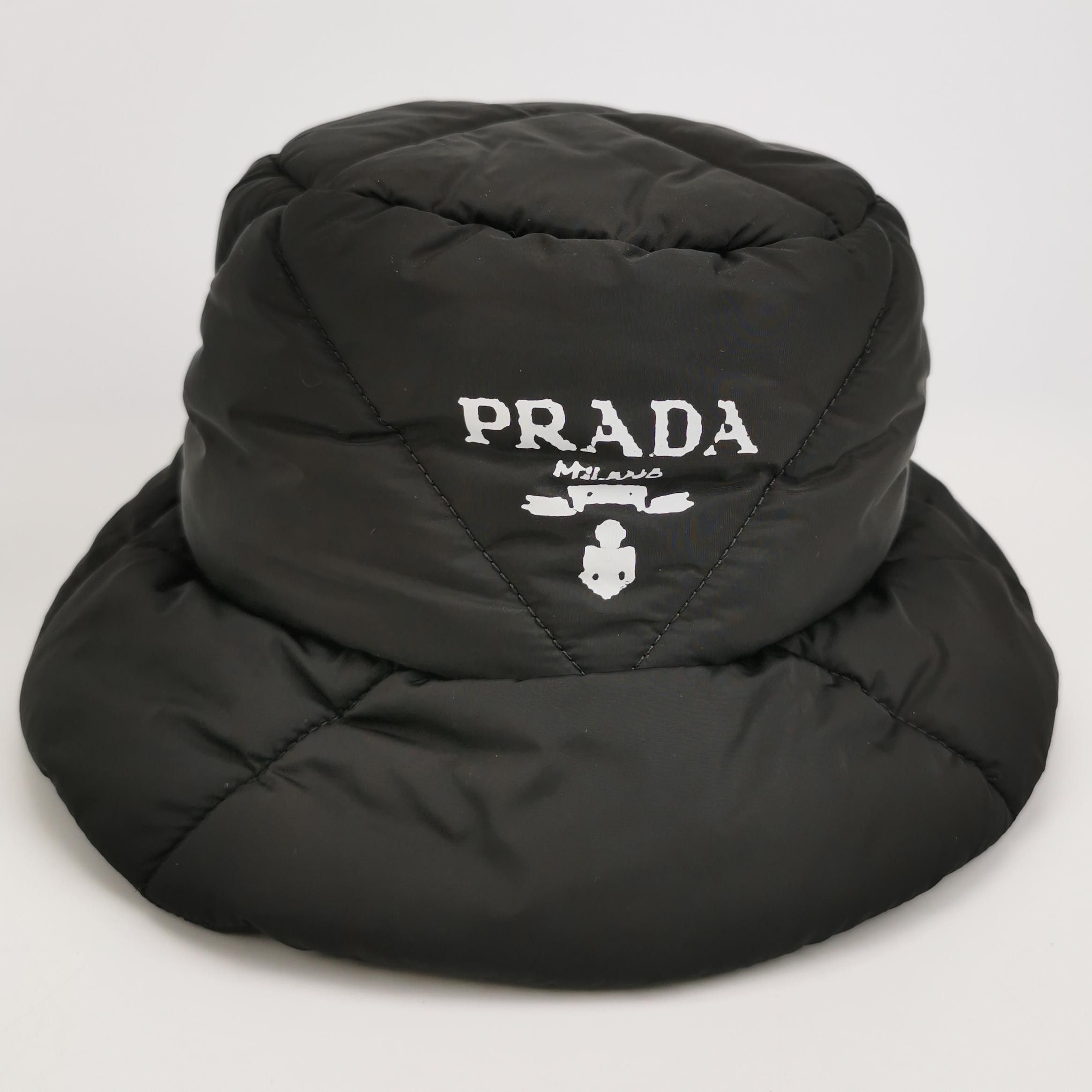 Prada Prada Quilted Logo Bucket Hat Size L Size ONE SIZE - 4 Thumbnail