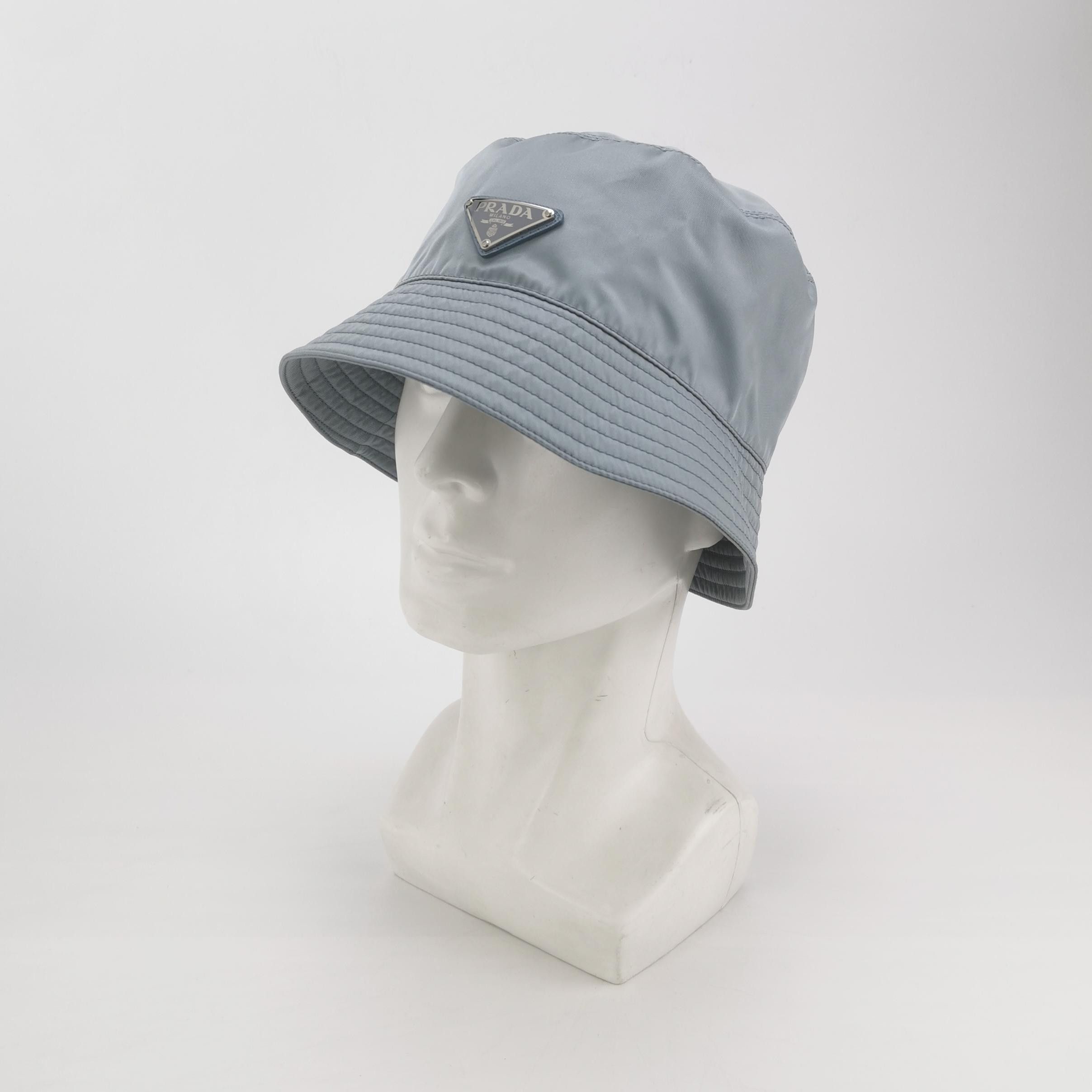 Prada Prada Re-Nylon Triangle Logo Bucket Hat Size ONE SIZE - 2 Thumbnail