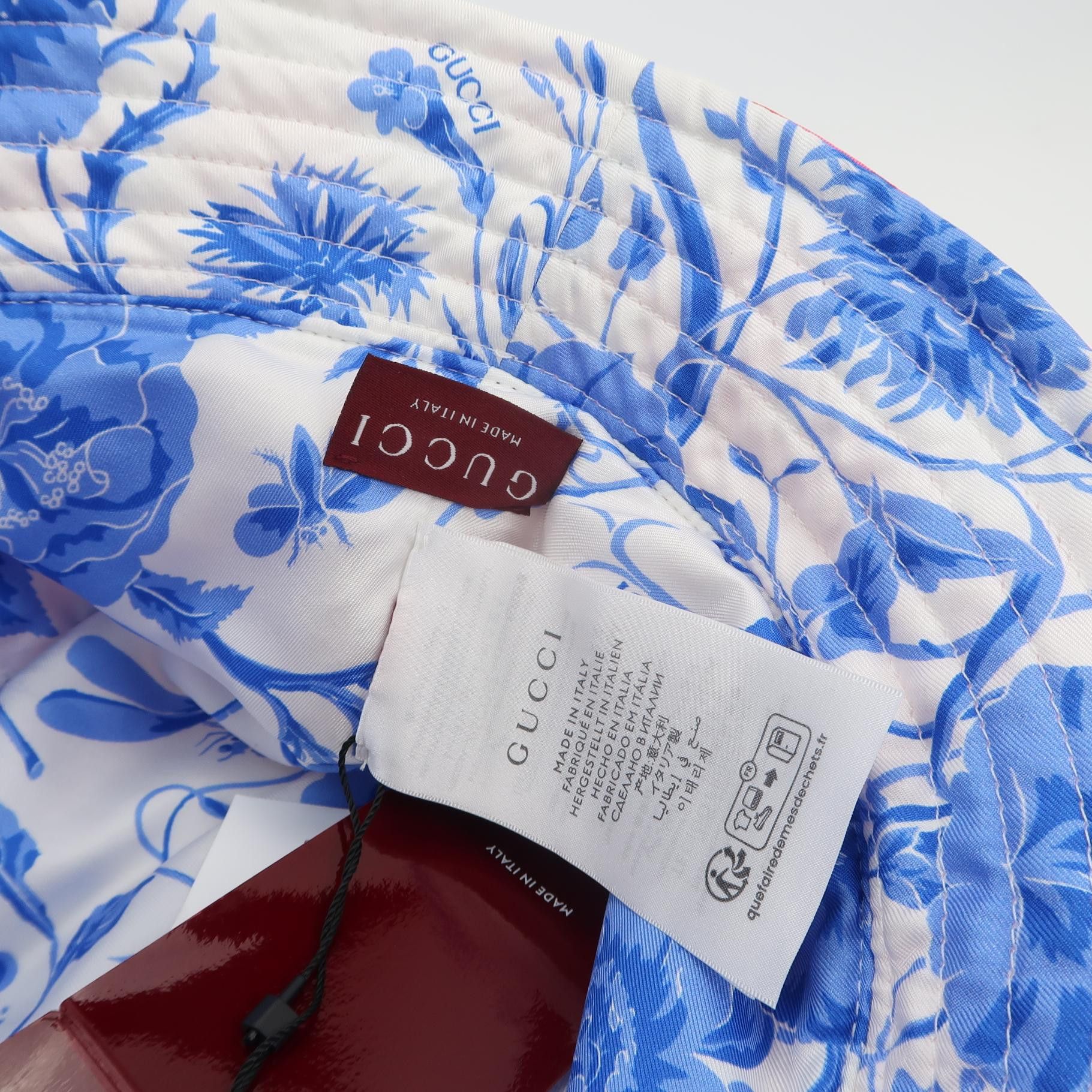 Gucci Gucci Floral Silk Reversible Bucket Hat Size L Size ONE SIZE - 4 Thumbnail