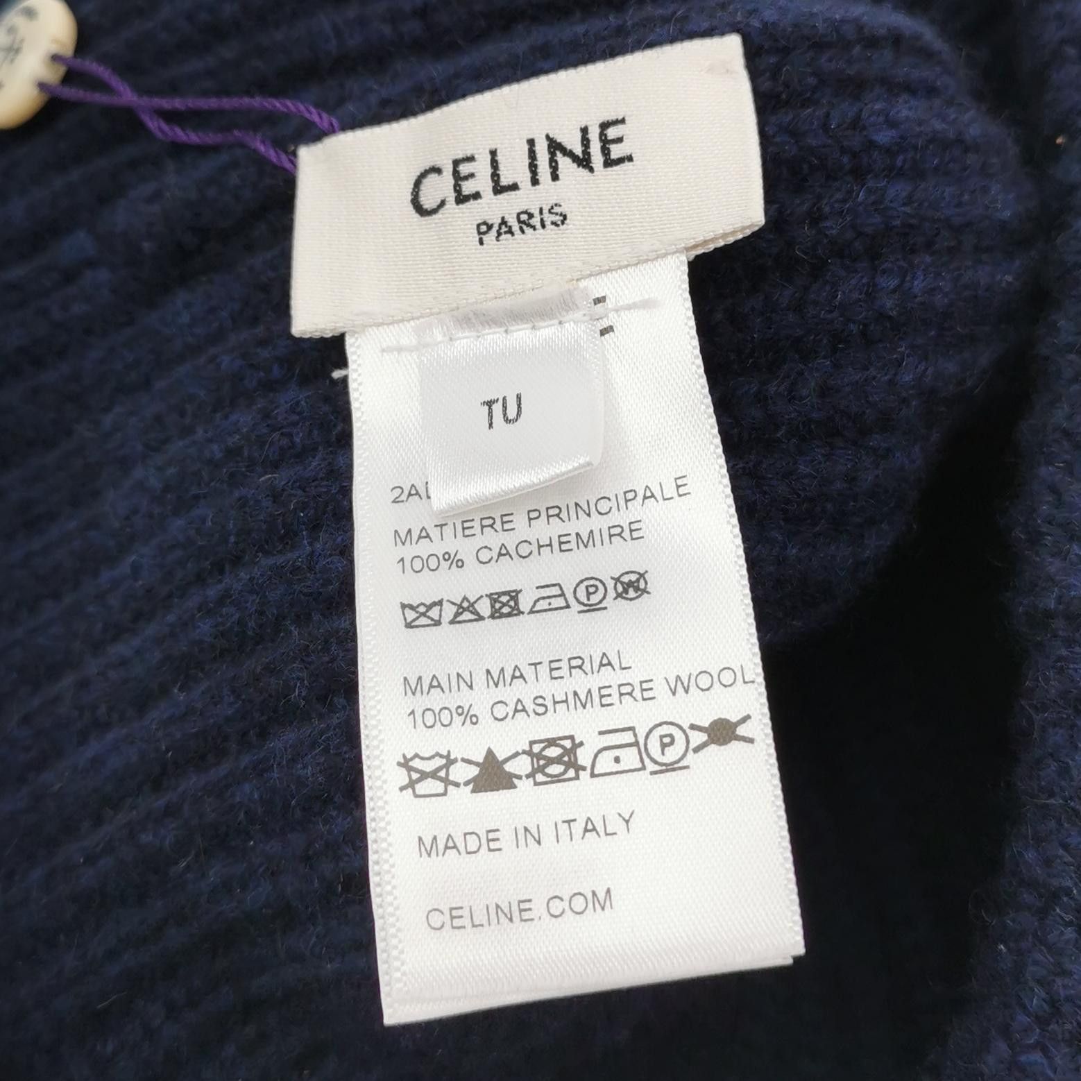 Celine Celine Triomphe Cashmere Beanie ONE SIZE Size ONE SIZE - 4 Thumbnail