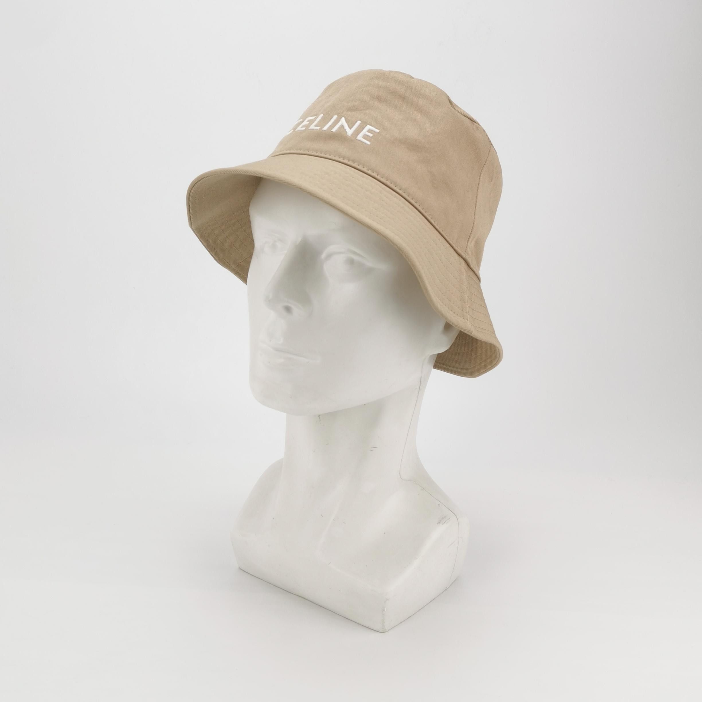 Celine Celine Logo Cotton Bucket Hat Size S Size ONE SIZE - 2 Thumbnail