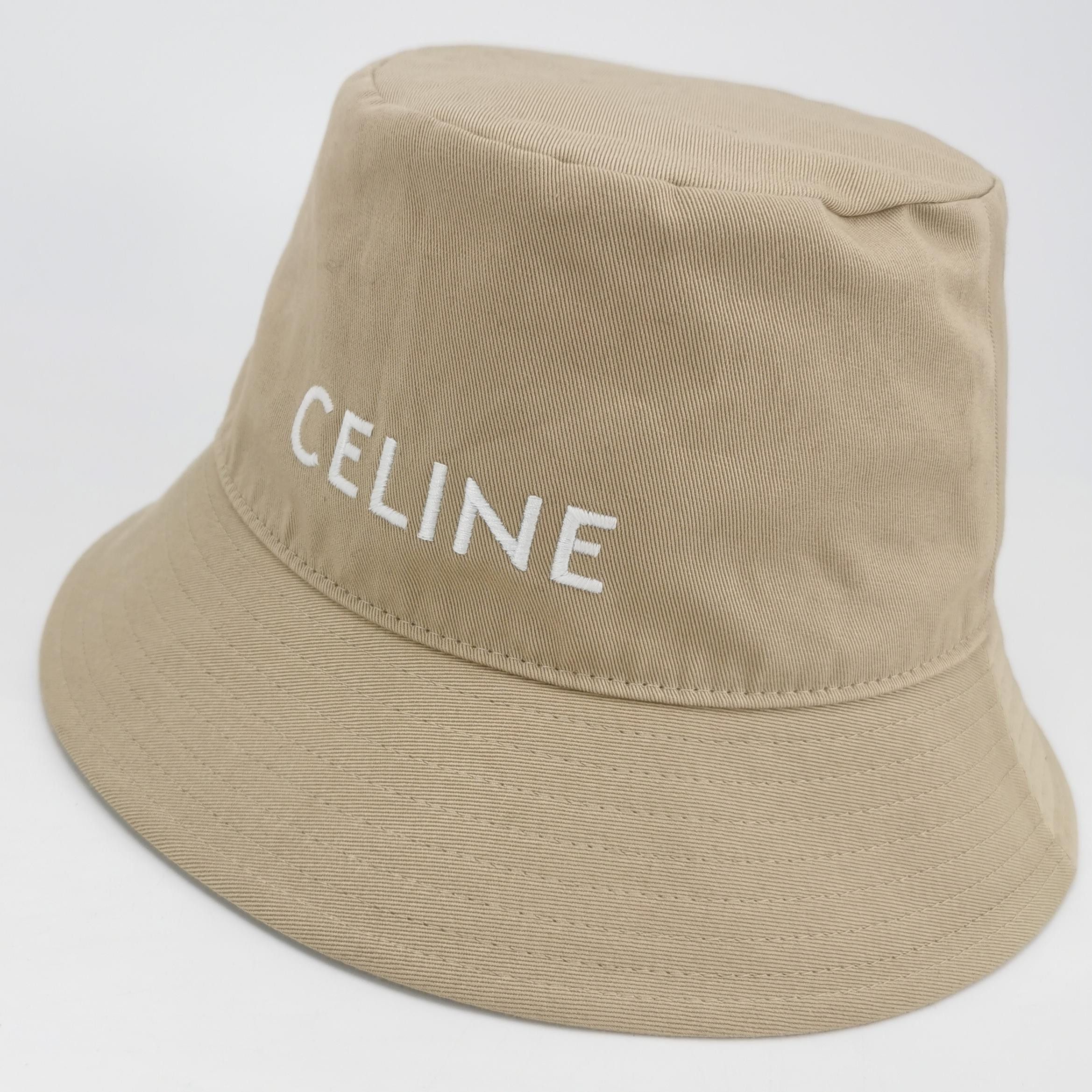 Celine Celine Logo Cotton Bucket Hat Size S Size ONE SIZE - 4 Thumbnail